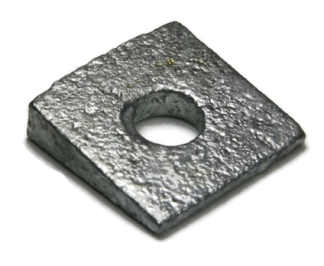 Hot Dipped Galvanized Beveled Square Washers - 1 Inch (25 Pack) - Rust-Resistant Hardware for Outdoor Furniture & Construction Projects
