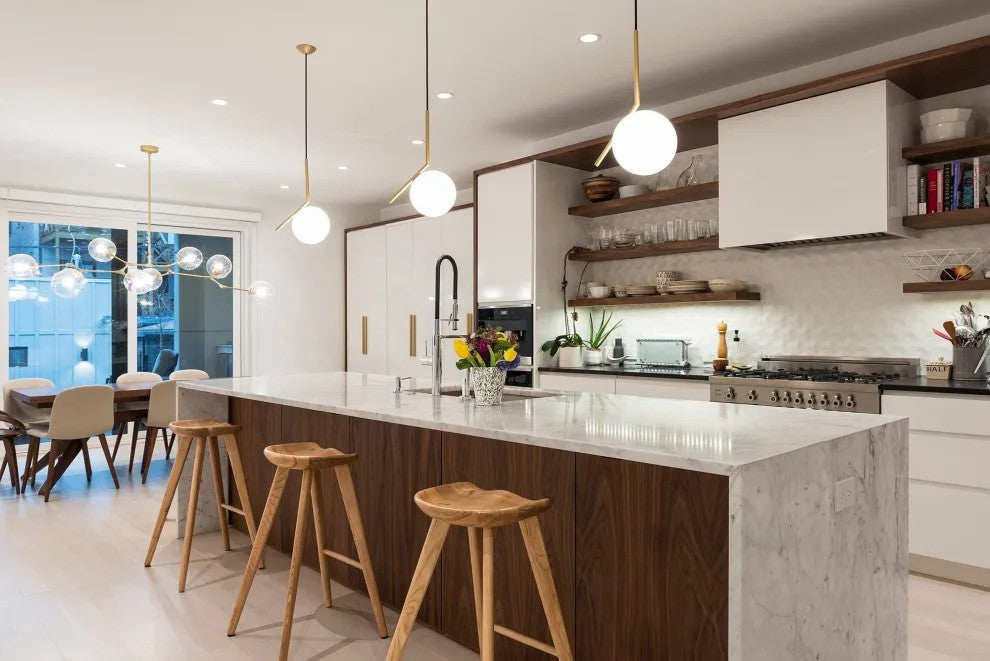 Modern ICS Pendant Light Fixture 7.9D & 11.8D - Adjustable Hanging Chandelier for Kitchen Island, Dining Room, Living Room, Bedroom Lighting Decor