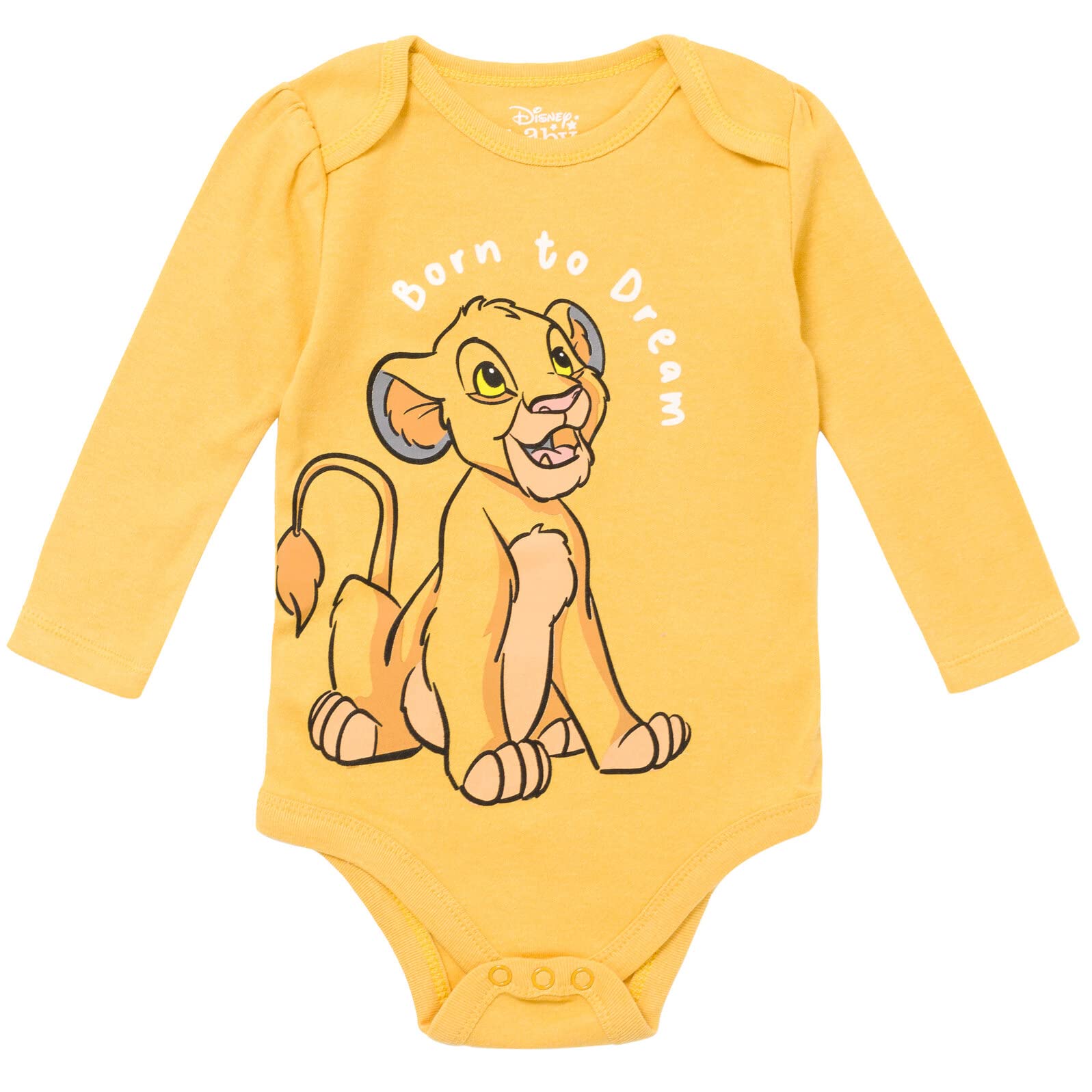 Disney Princess Baby Bodysuits 5-Pack - Lion King, 101 Dalmatians, Ariel & More | Newborn to Infant Cute Onesies for Girls | Perfect for Disney-Themed Parties, Photo Shoots & Everyday Wear