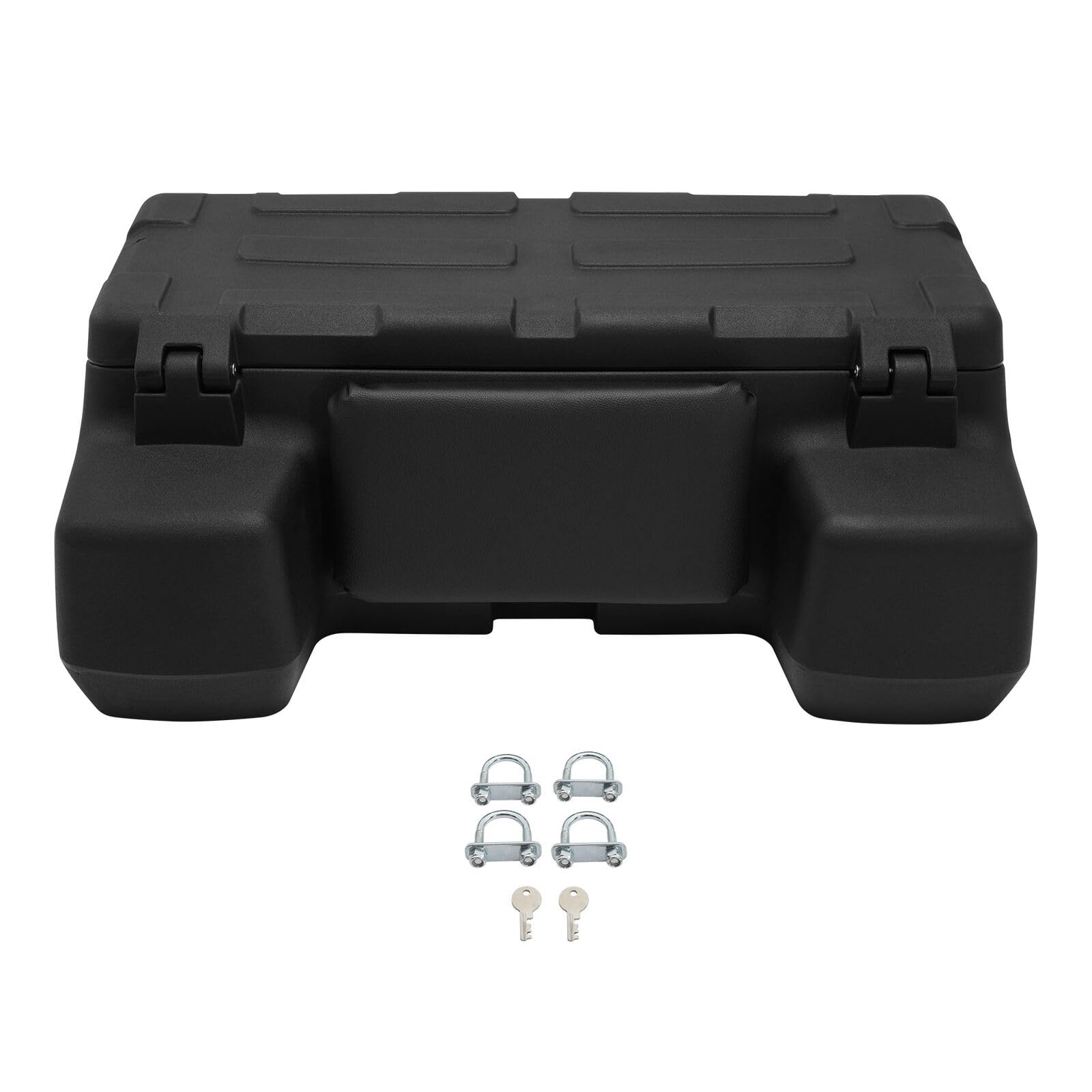 TCMT 96L ATV Rear Passenger Seat Rack - Heavy Duty Cargo Storage Box with Helmet Compartment & Luggage Space (Black) - Perfect for Off-Road Adventures, Hunting & Camping Gear Transport