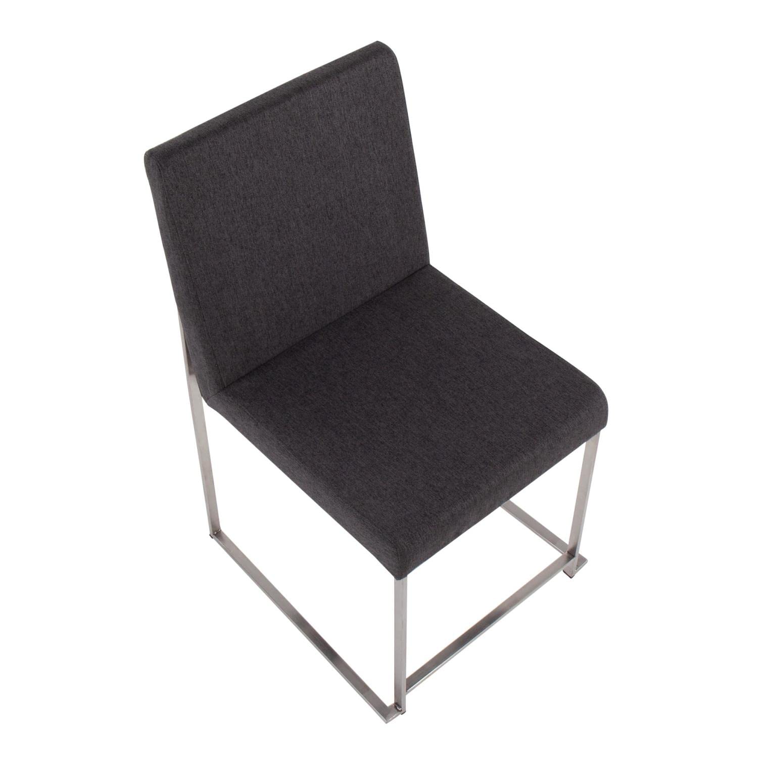 LumiSource High Back Fuji Dining Chair Set of 2 - Modern Upholstered Kitchen Chairs with Comfortable Cushioning for Dining Table | Perfect for Home Restaurants, Breakfast Nooks & Contemporary Dining Rooms