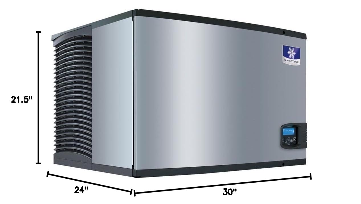 Manitowoc Commercial Cube Ice Maker Machine - Modular Design for Bars, Restaurants & Hotels - High-Capacity Ice Production for Beverage Service