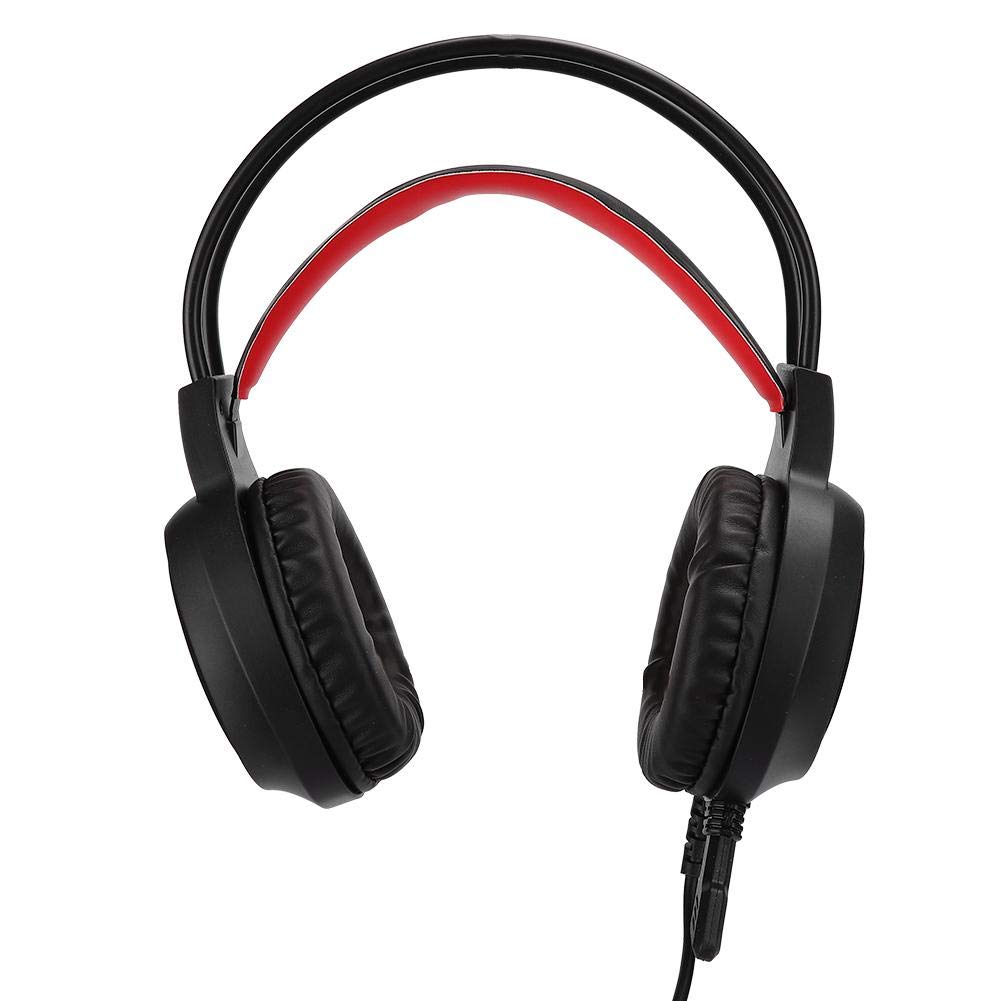Best Wired Gaming Headset with 3.5mm HD Adjustable Microphone & USB Connection - Surround Sound Headphones for PC, Computer, PS4, Xbox - Comfortable Over-Ear Design for Long Gaming Sessions (Red) - Perfect for Esports, Streaming & Online Multiplayer Games