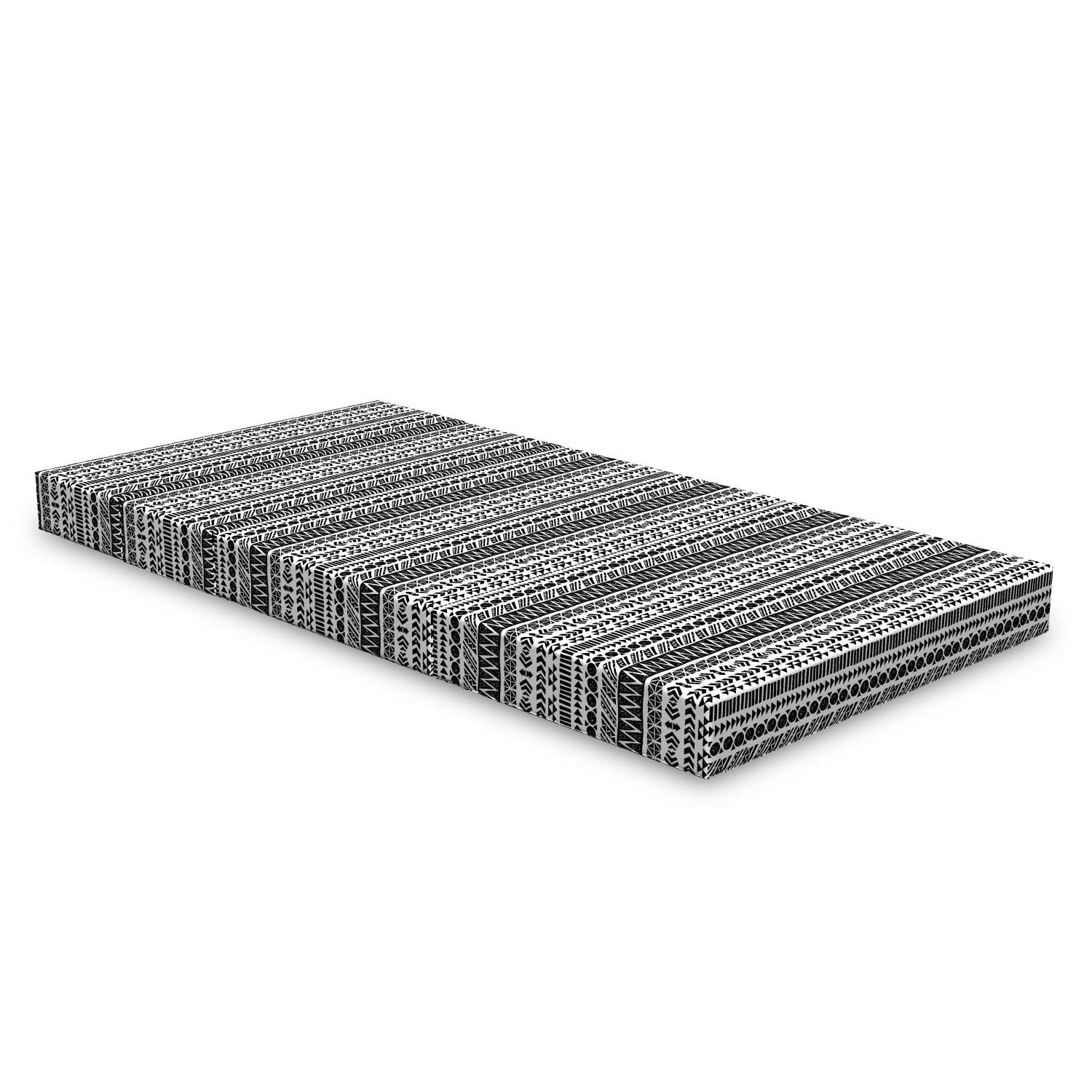 Ambesonne Trippy Foldable Mattress - Aztec Mystic Design, 74.8