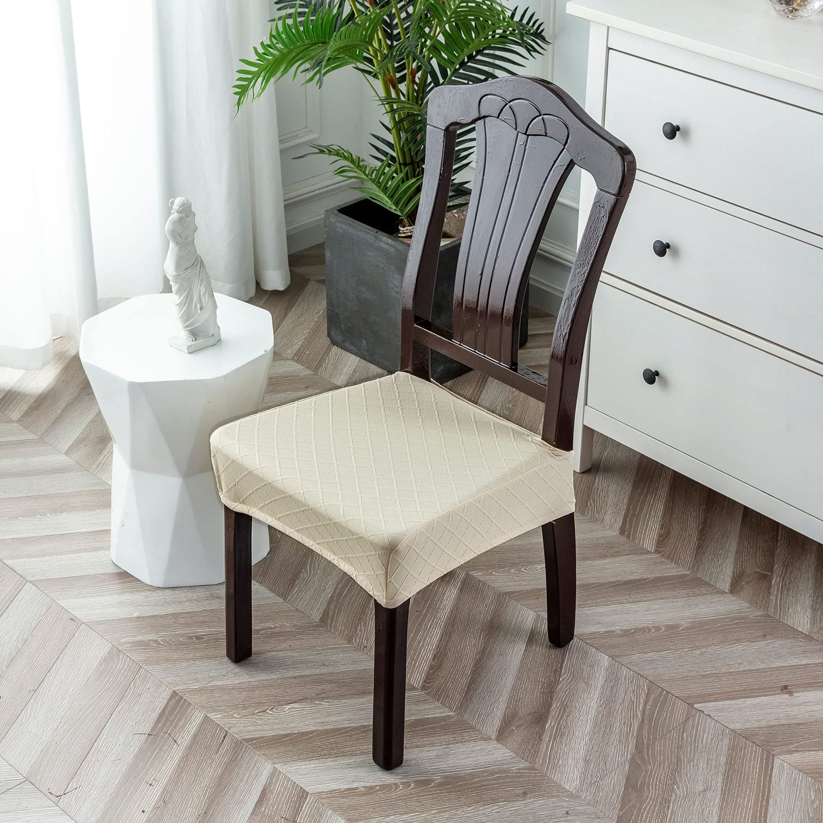 Waterproof Chair Covers for Dining Room - Durable & Washable Seat Slipcovers for Kitchen Chairs, Office, and Restaurant Use - Spill & Stain Protection for Everyday Dining & Entertaining