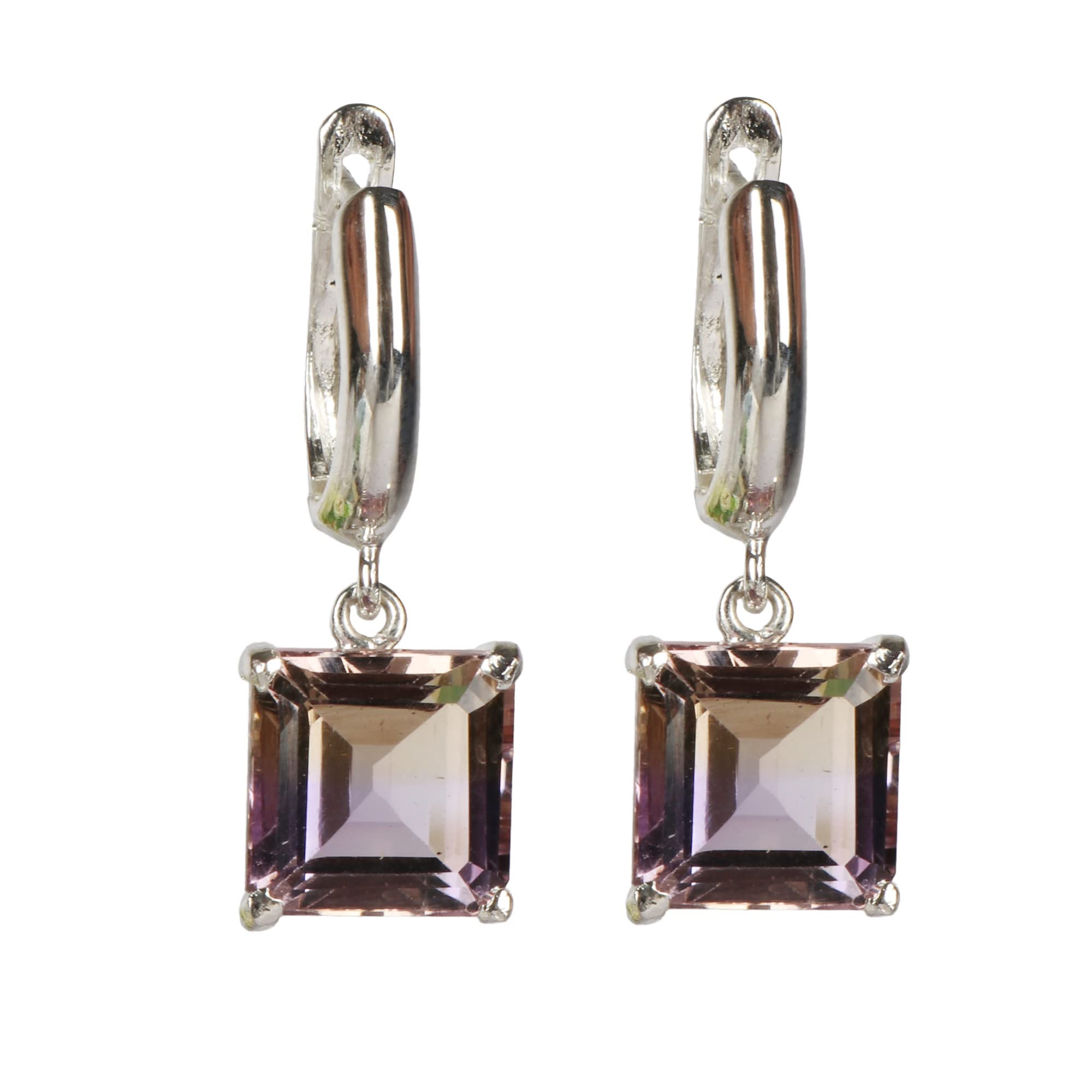 GEMHUB 925 Sterling Silver Dangle Earrings for Women - Elegant Leverback Gemstone Drop Earrings | Perfect for Parties, Weddings & Everyday Wear