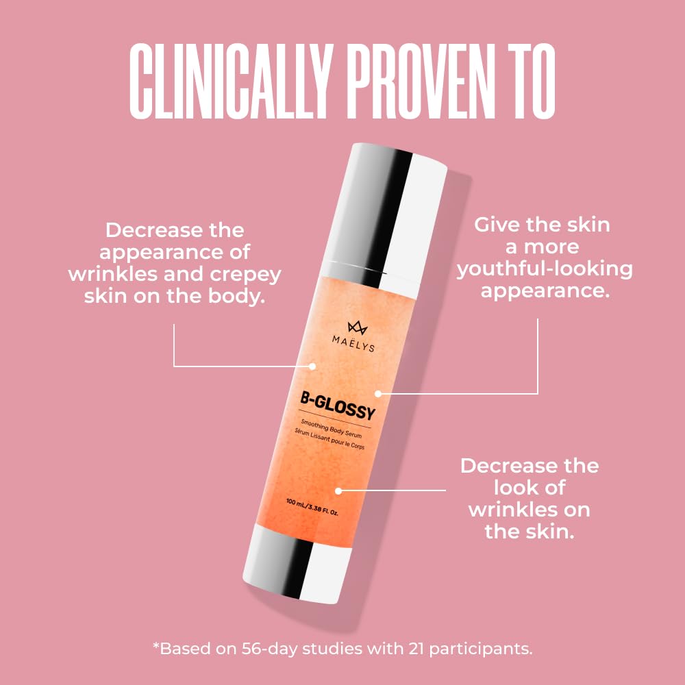 MAËLYS B-GLOSSY Smoothing Body Serum & RE-START Resurfacing Body Serum Duo - Hyaluronic Acid & Peptide Infused for Deep Hydration & Skin Renewal | Perfect for Dry Skin Care & Post-Workout Recovery
