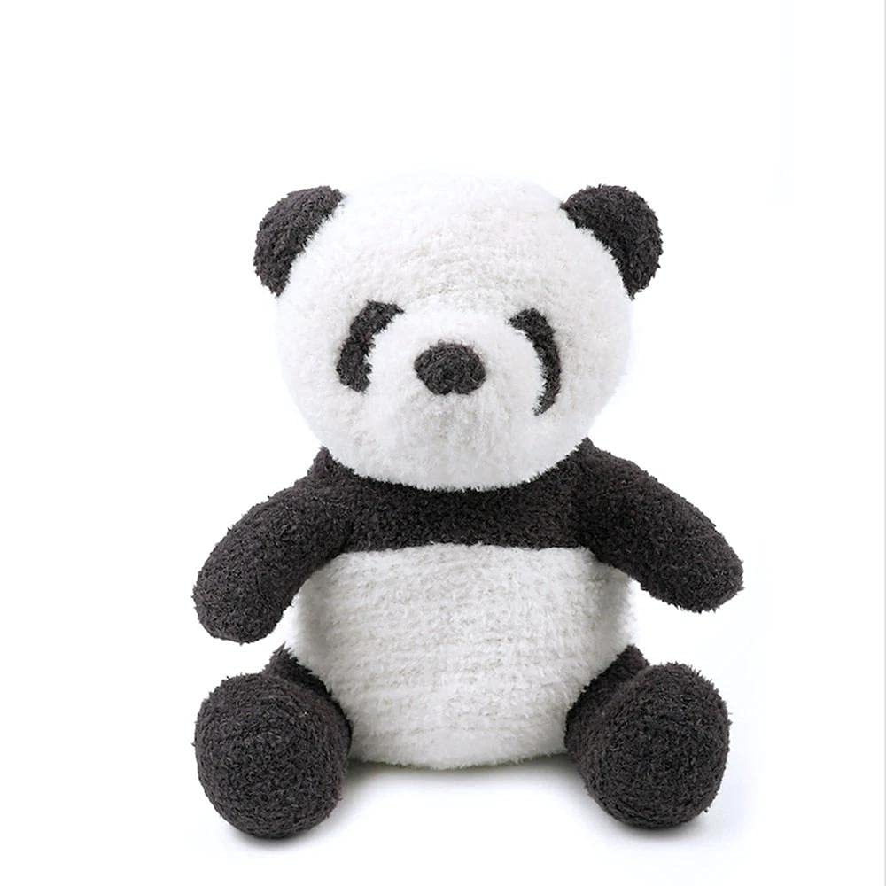 1Pc 30Cm Cute Black and White Panda Stuffed Animal Plush Toy - Soft Cartoon Panda Doll for Kids, Baby Shower Gift, Nursery Decor & Cuddly Companion