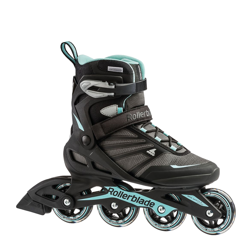 Rollerblade Zetrablade W Women's Inline Skates - Black/Light Blue - Comfortable & Lightweight for Outdoor Fitness & Recreation