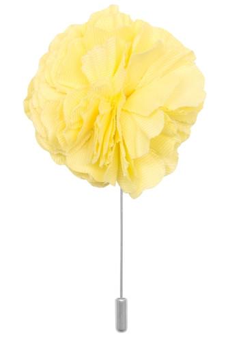 Premium Cotton Lapel Pin - Light Yellow | Elegant Boutique Accessory for Suits, Blazers & Formal Wear | Perfect for Weddings, Business Meetings & Special Events