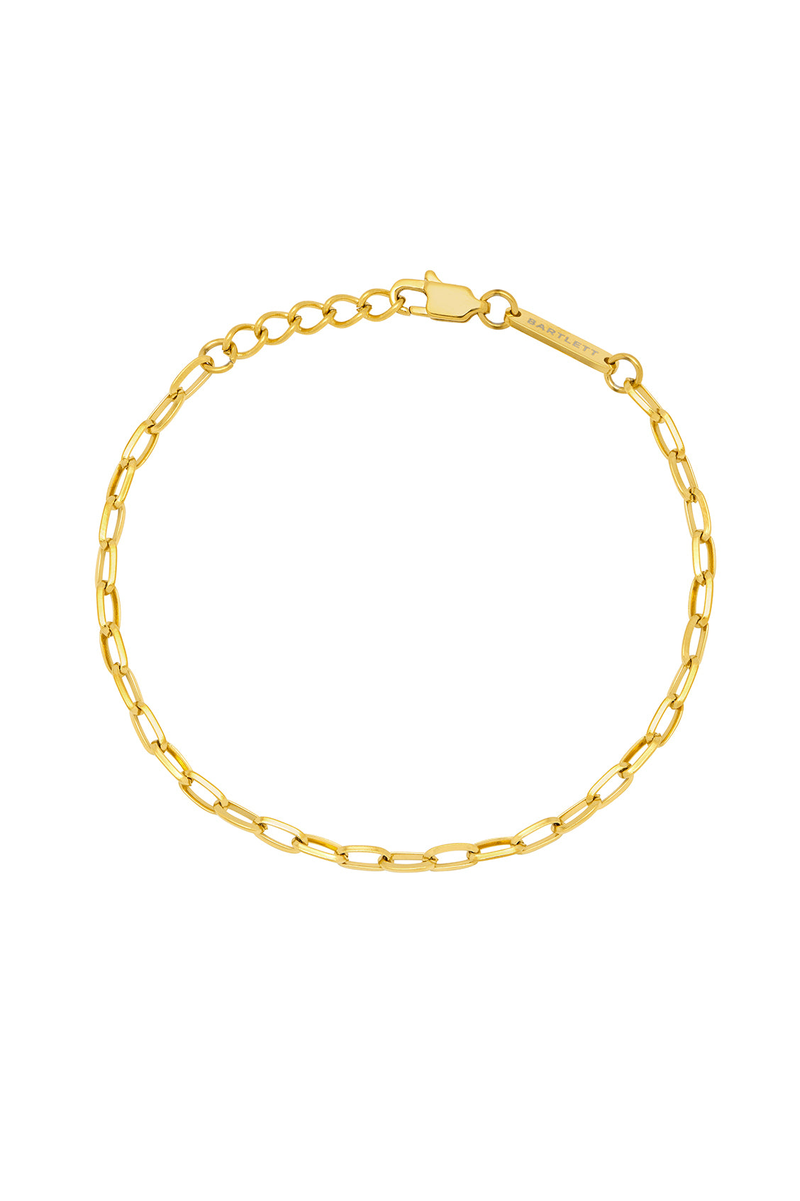 Stylish Men's Paperclip Chain Bracelet - 14K Gold Plated Stainless Steel Link Bracelet for Casual & Formal Wear - Perfect Gift for Him