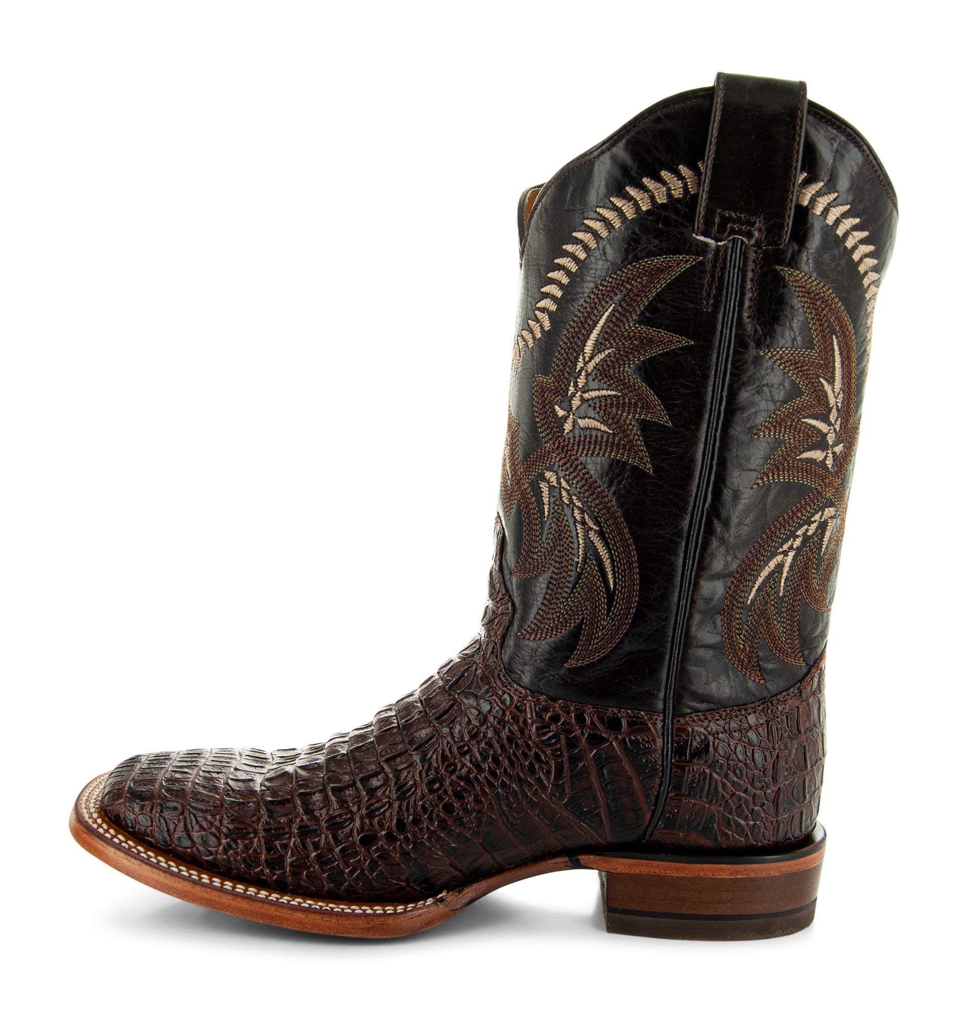 Authentic Men's Caiman Belly Print Cowboy Boots H4001 by Soto Boots - Western Style, Durable Leather, Comfortable Fit for Rodeo, Country Music Festivals & Casual Wear