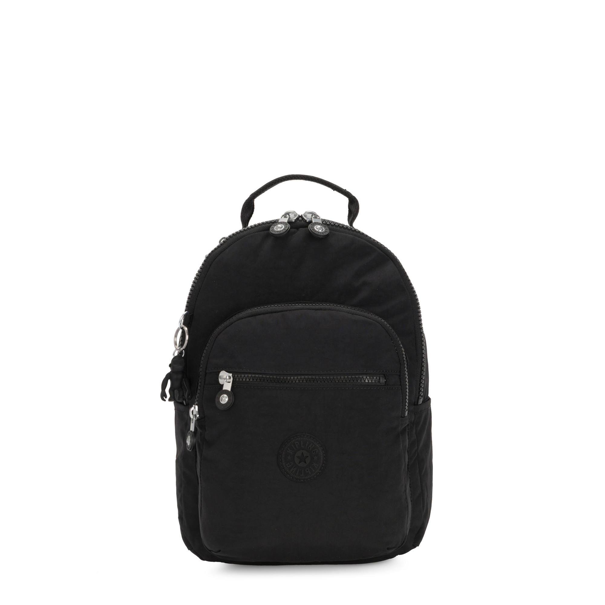Kipling Seoul Small Tablet Backpack - Lightweight Laptop Bag for Women & Men, Water-Resistant Travel Backpack for Work, School & Commuting (Black Noir)