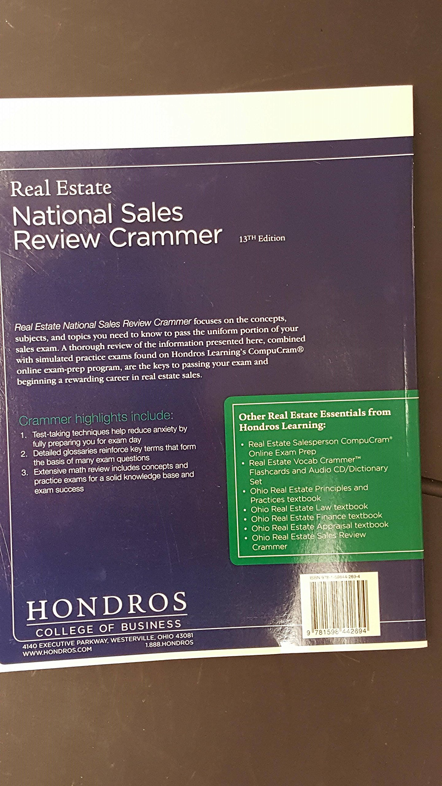 Real Estate National Sales Review Crammer 13th Edition - Comprehensive Exam Prep Guide for Real Estate Agents & Brokers (Perfect for Licensing Exams & Career Advancement)