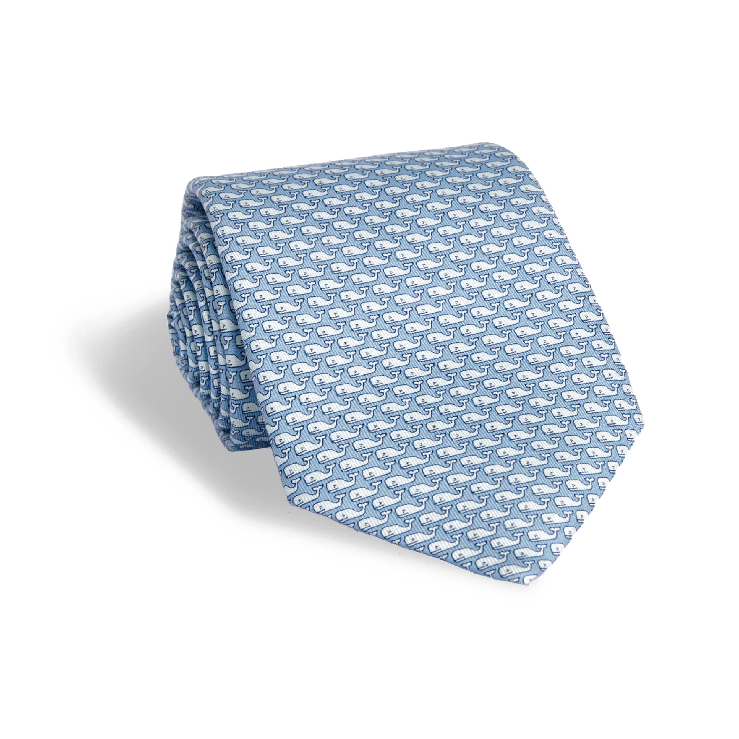 Vineyard Vines Men's Whale Print Necktie - Classic Preppy Style for Business, Weddings & Formal Events