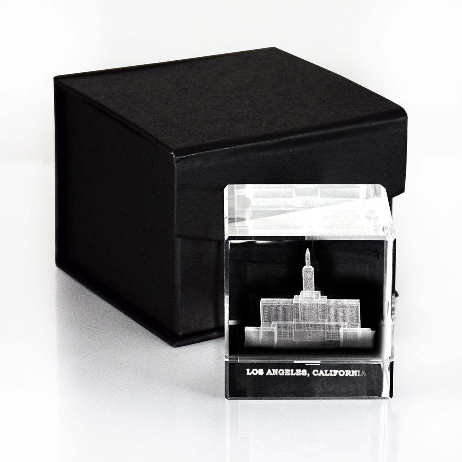 Crystal Cube Desk Decor - Elegant LDS Temple Paperweight for Office & Christian Home Decor | Perfect for Work Desks, Gift Ideas & Spiritual Spaces