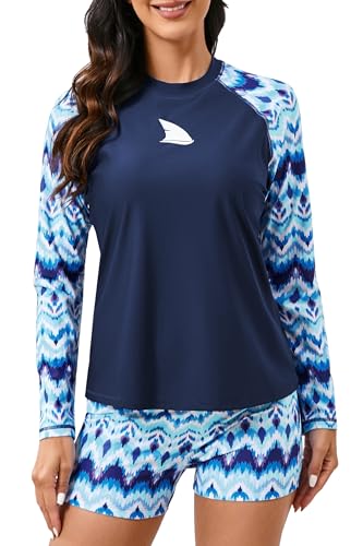 Navy/Water Wave (W/ Bra)