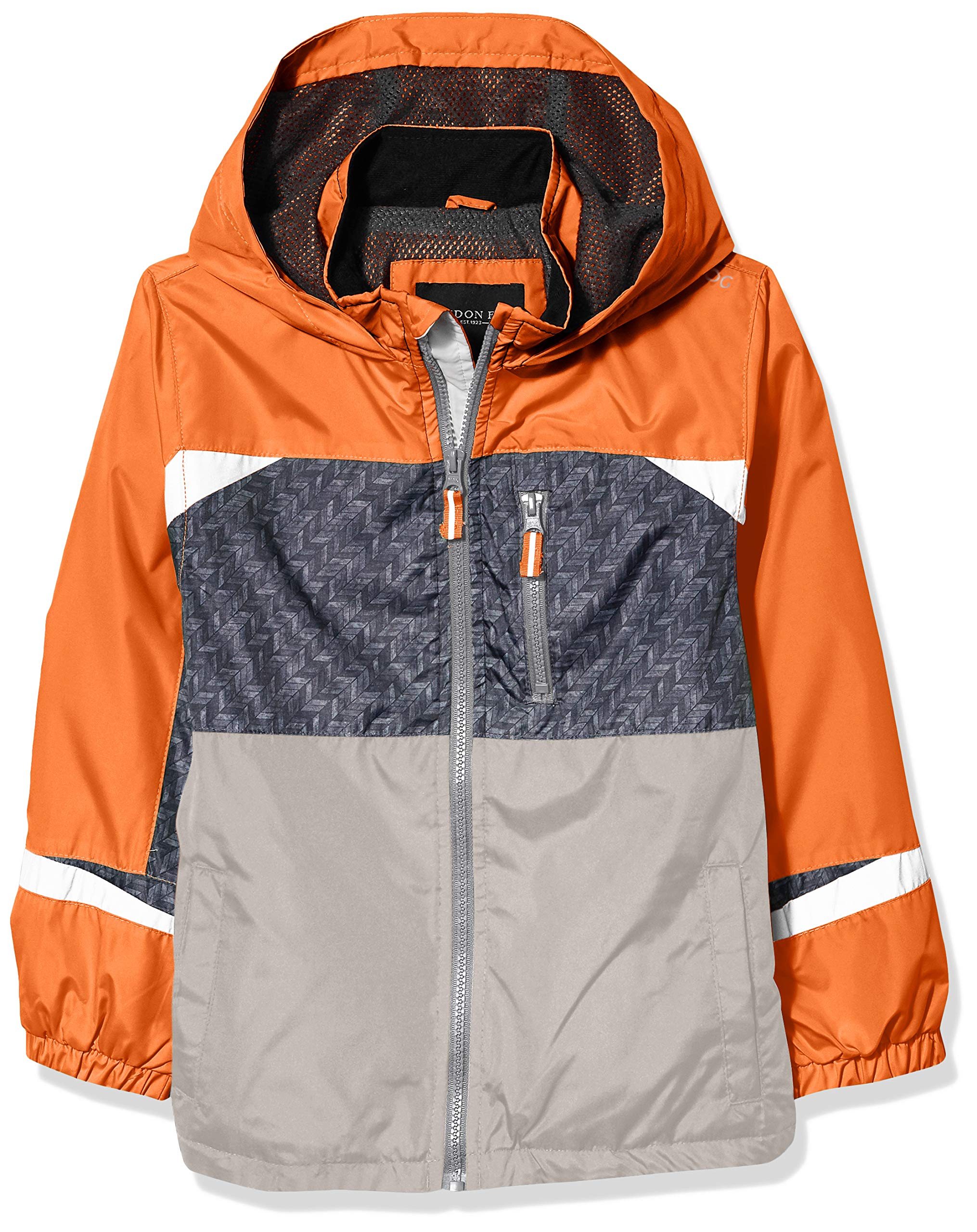 London Fog Boys' Fleece-Lined Windbreaker Jacket – Lightweight Water-Resistant Outerwear for School, Play & Outdoor Adventures