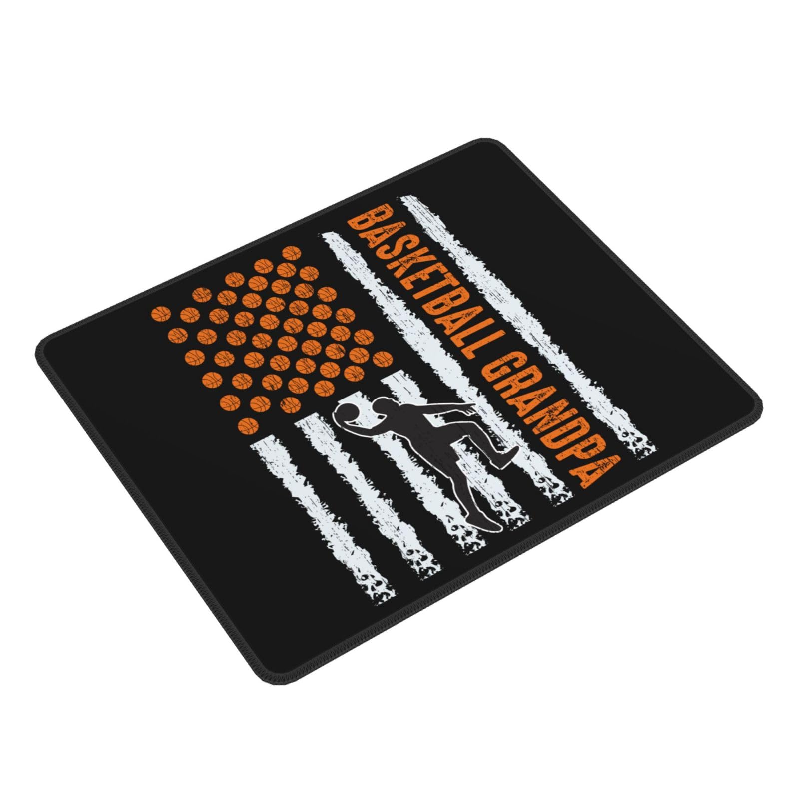 SIYTUAU USA Flag Basketball Grandpa Mouse Pad - 10x12 Inch Non-Slip Rubber Gaming Mousepad for Laptop & Office - Waterproof Computer Mouse Mat - Perfect for Sports Fans, Gamers & Patriotic Decor