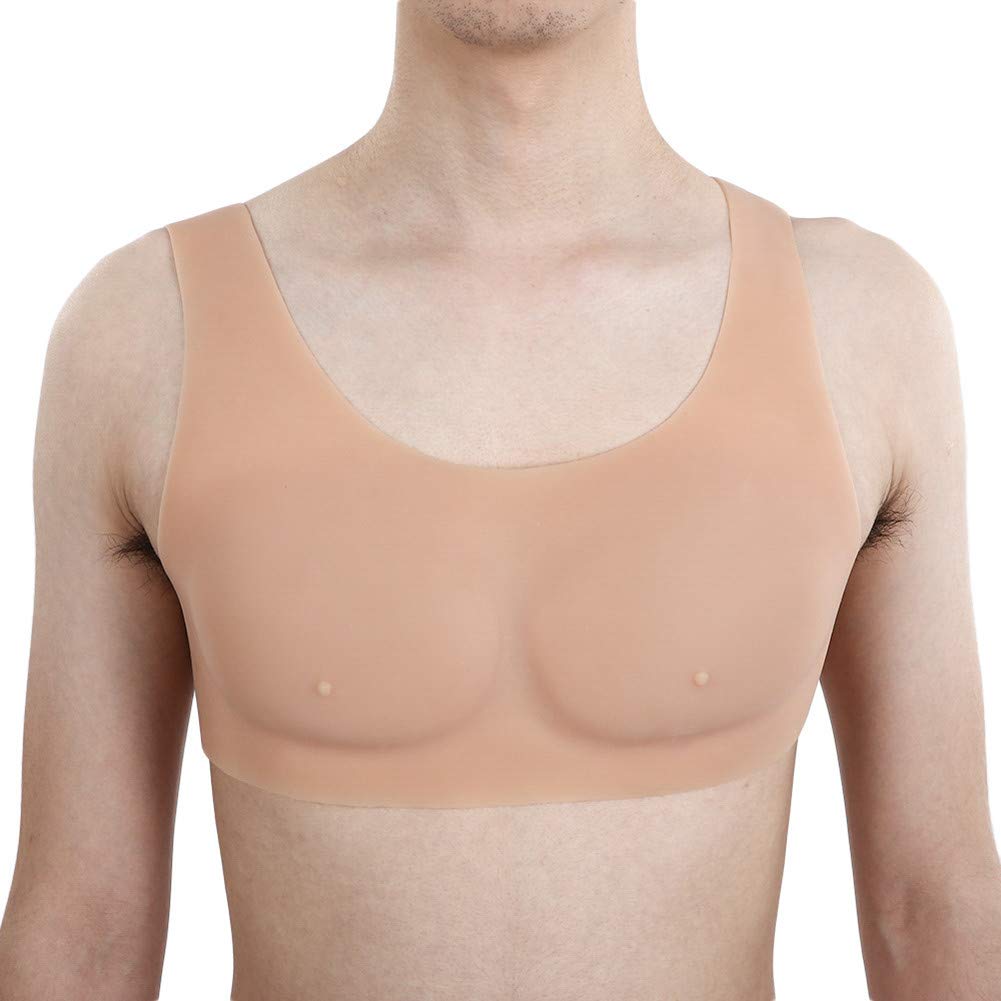 Realistic Silicone Fake Muscle Vest for Men - Jeelee Chest Enhancer Tank Top for Cosplay, Crossdressing & Halloween Costumes - Perfect for Bodybuilding Illusion, Theater Performances & Costume Parties