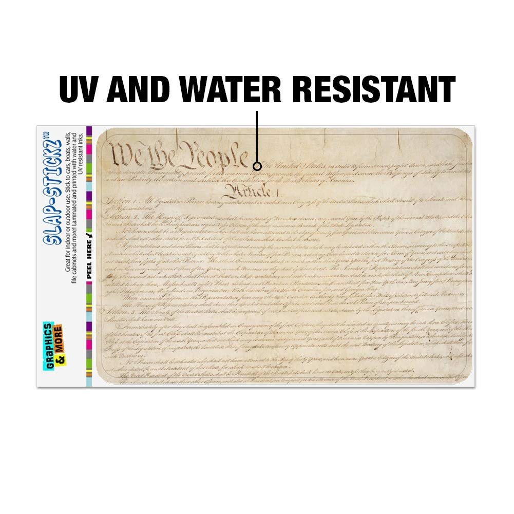 Constitution of The United States of America Wall Art - Patriotic Home & Office Decor - Perfect for Living Room, Study, or Business Sign