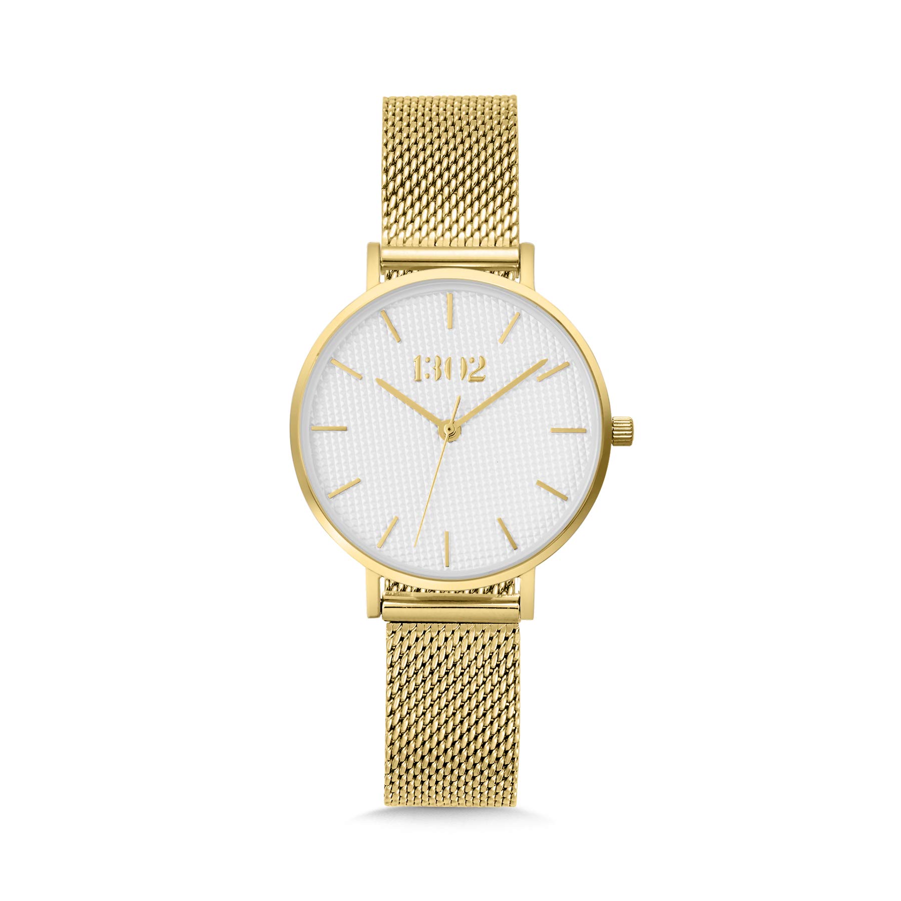 Elegant Women's Gold Watch with Pearl Accents & Interchangeable Pastel Strap - 32mm Rose Gold Face Watch for Women - Perfect for Office, Party & Everyday Wear - Model 1302