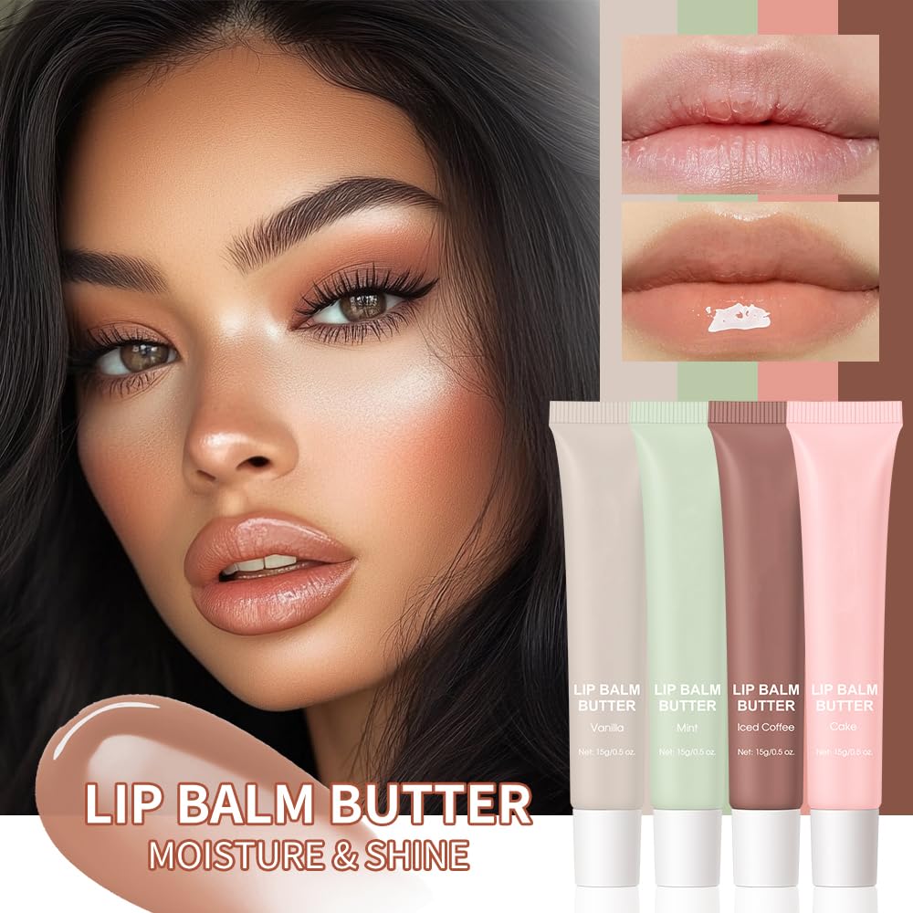 Natural Moisturizing Lip Balm for Dry Lips - Hydrating & Nourishing with Shea Butter & Vitamin E - Perfect for Summer, Winter & Daily Lip Care