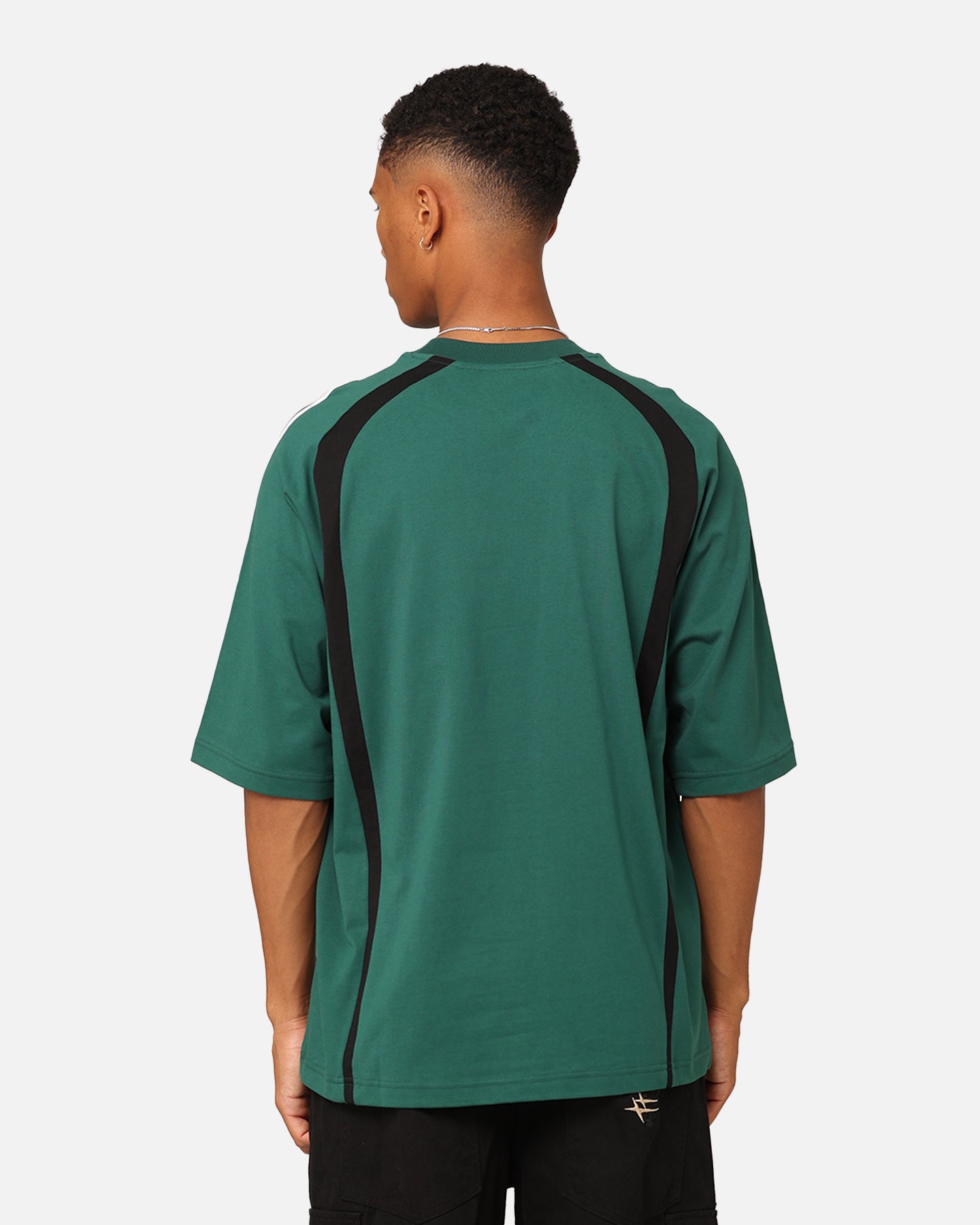 Adidas Oversized T-Shirt for Men & Women | Comfortable Cotton Crewneck Tee | Collegiate Green | Casual Wear, Street Style & Everyday Outfits