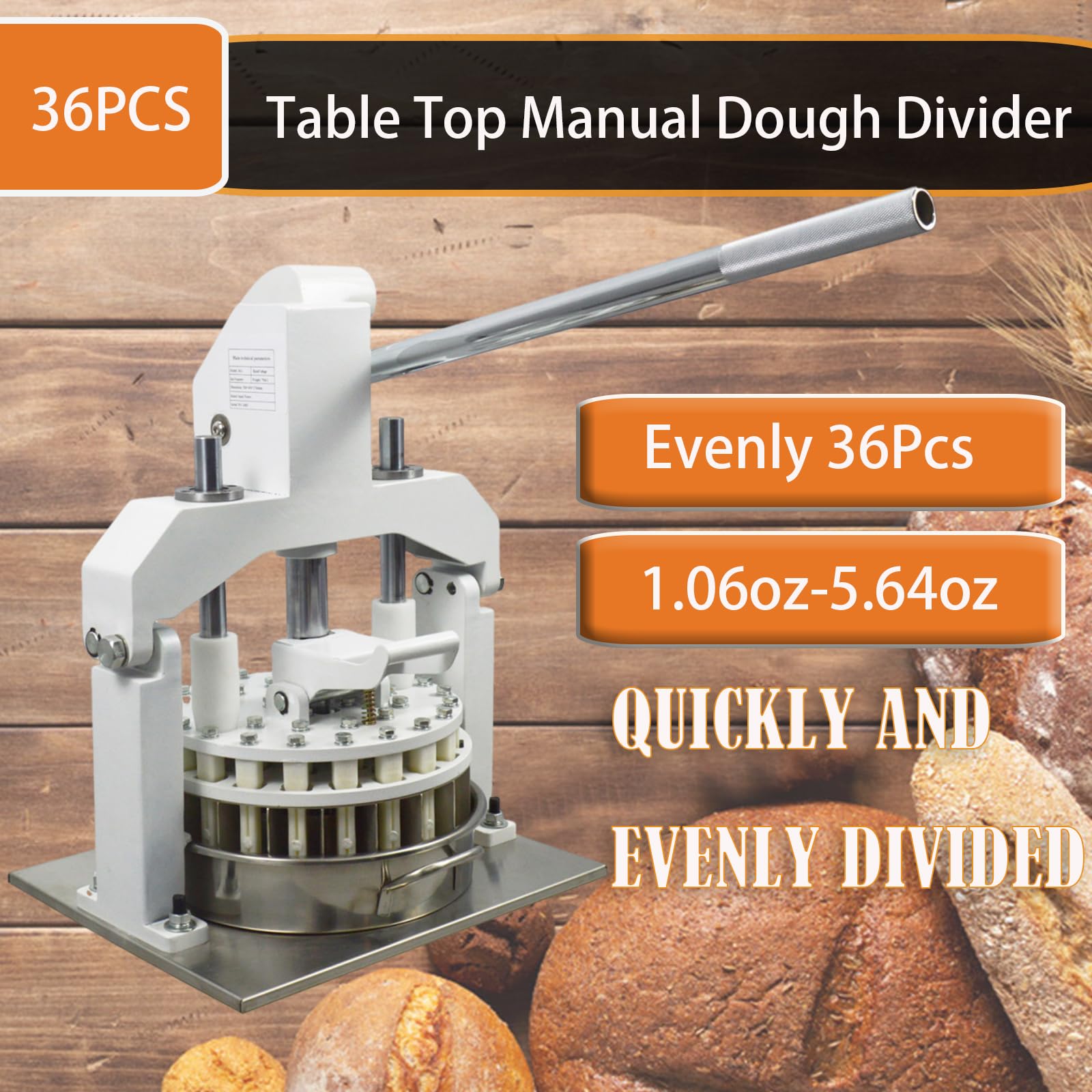 36Pcs Stainless Steel Manual Dough Divider & Cutter - 30g-180g Portion Control Tool for Baking, Pizza, Dumplings & Pastries | Perfect for Bakeries, Restaurants & Home Kitchens