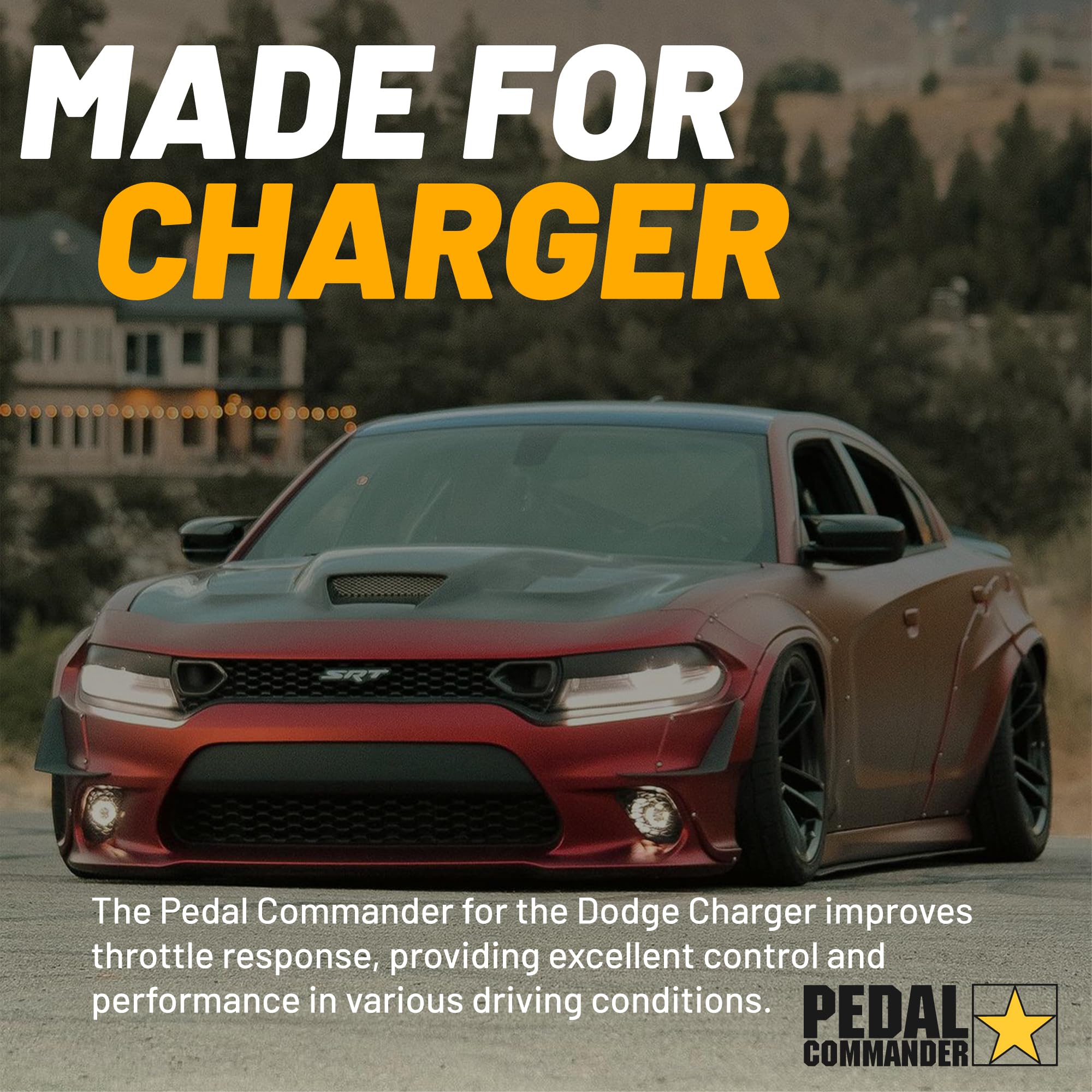 PEDAL COMMANDER Throttle Response Controller for Dodge Charger 2007-2024 - Compatible with SE, SXT, R/T, Daytona, Super Bee, Scat Pack, SRT 392, SRT8, Hellcat, GT Models | Enhance Acceleration & Driving Performance for Street & Track Racing