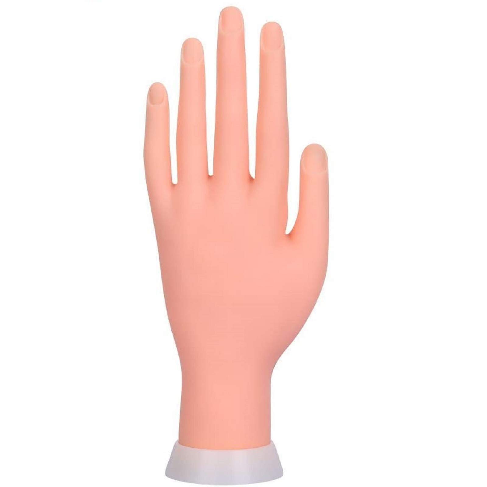 Acrylic Nails Practice Hand - Flexible Bendable Mannequin Hand for Nail Art Training, Fake Hand Manicure Practice Tool (No Nails Included) - Perfect for Beginners & Professional Nail Technicians