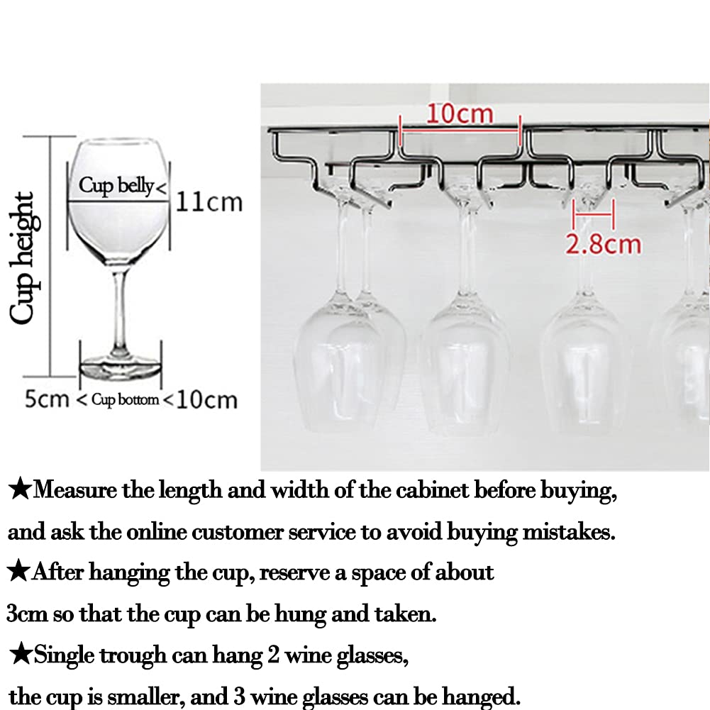 Stainless Steel Hanging Stemware Holder for Kitchen & Bar - Black