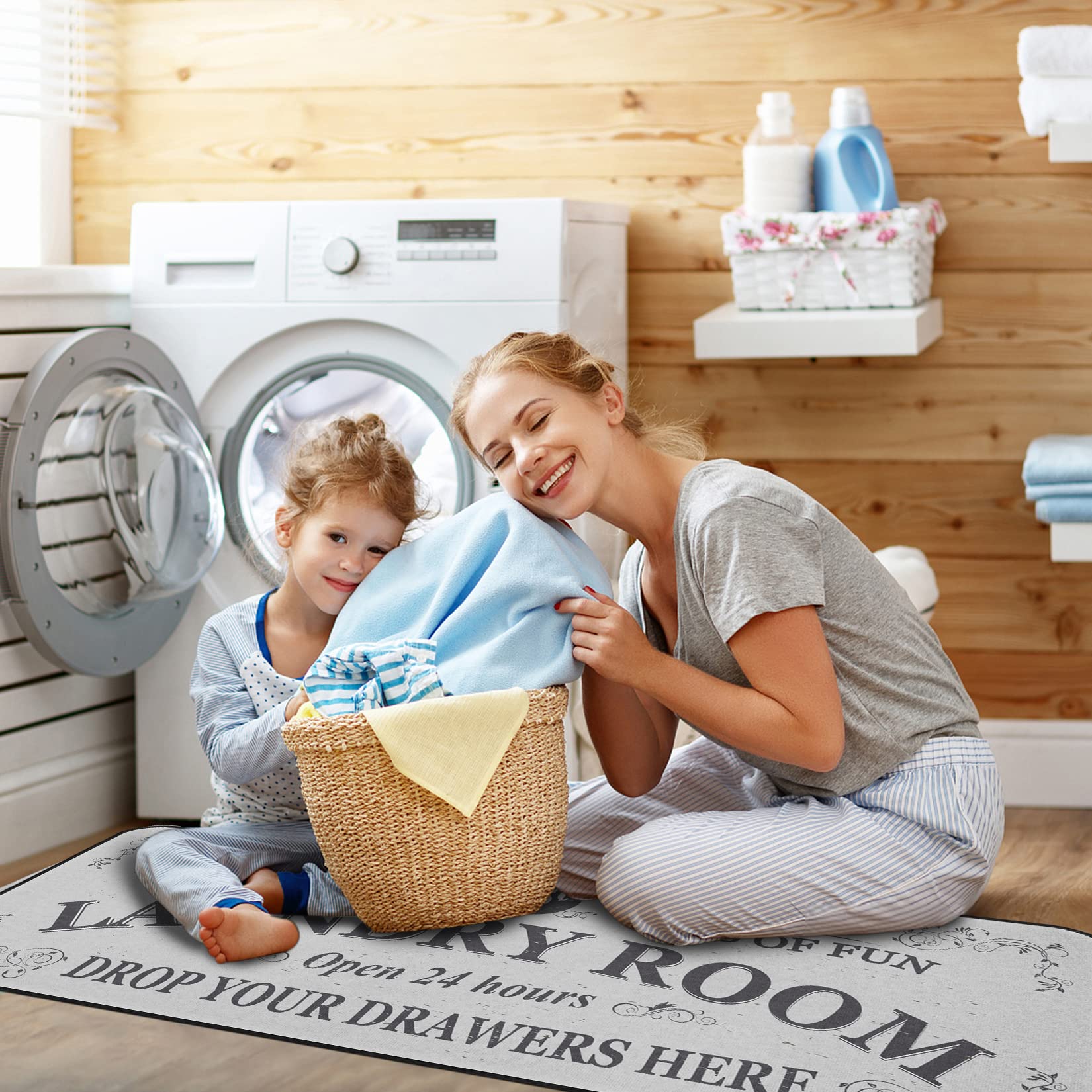 Non-Slip Laundry Room Rug Runner - 20