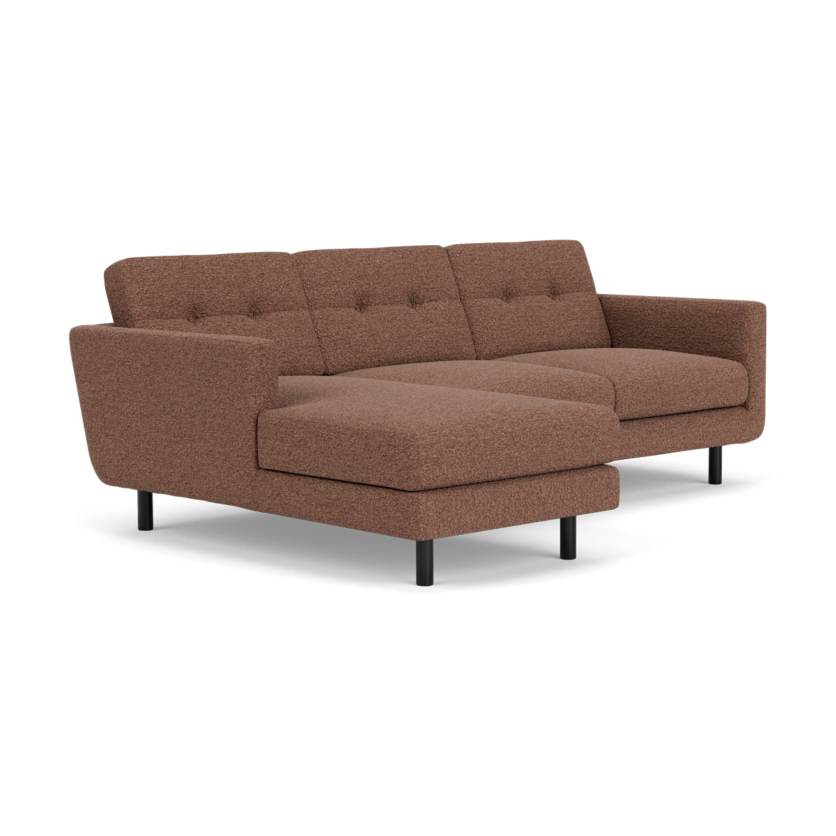 Conrad Boucle Left Chaise Sofa - Modern Upholstered Sectional Couch for Living Room, Lounge & Home Decor