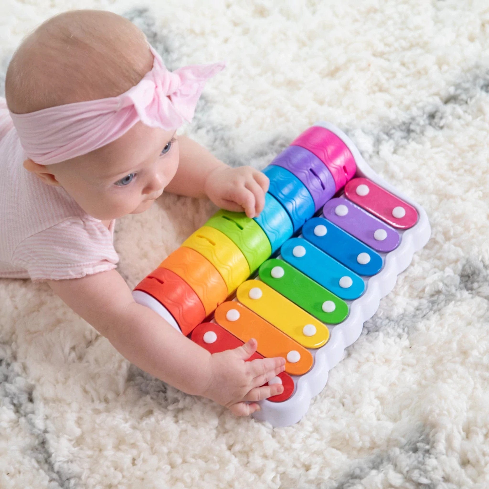 Fat Brain Toys Rock 'n Roller Piano - Musical Toy for Toddlers & Kids - Interactive Learning Piano for Early Childhood Development - Perfect for Playtime, Birthday Gifts & Preschool Education