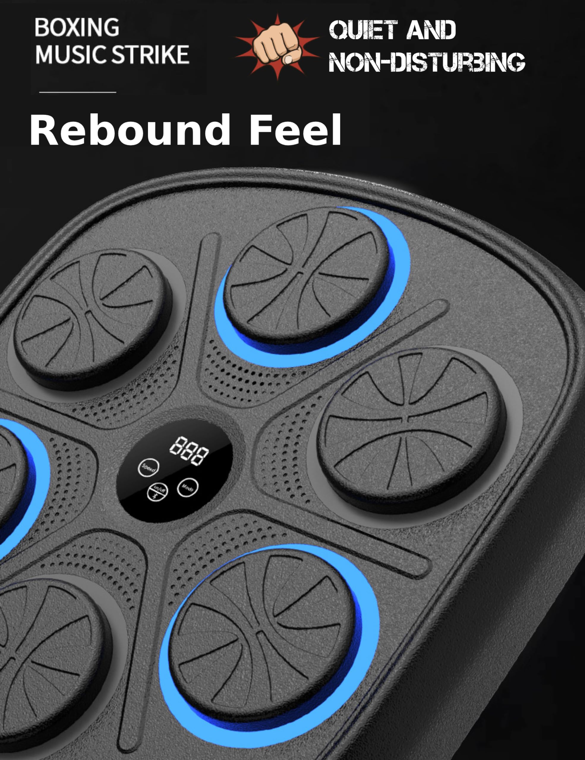 Smart Digital Musical Boxing Machine for Home - Wall Mount Music Punching Target with Boxing Gloves for Focus Training | Indoor Fitness, Stress Relief & Fun Workout for Adults & Kids