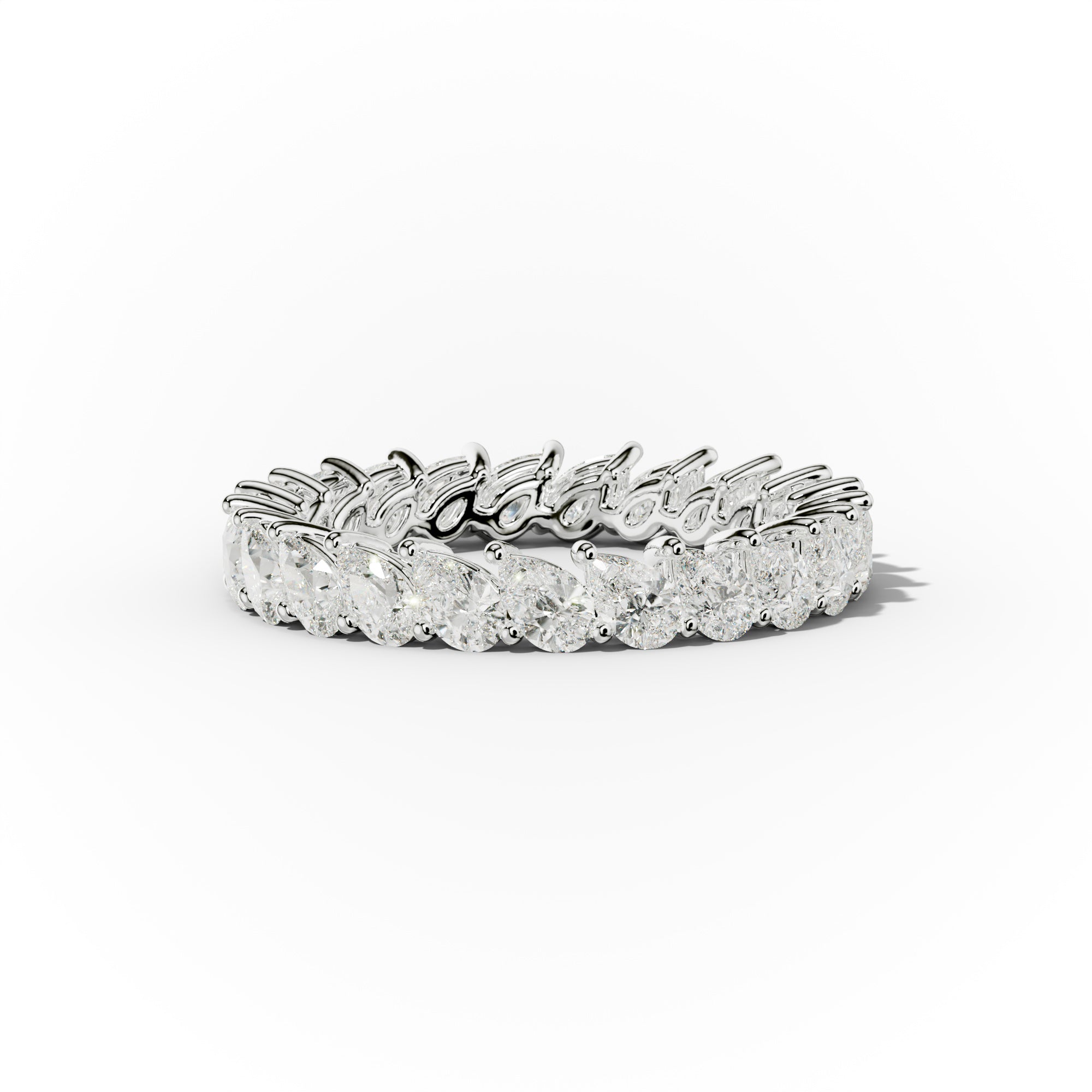 2.0 Carat Pear-Shaped Diamond Eternity Band for Women - Elegant Wedding Ring, Anniversary Gift & Special Occasion Jewelry (Perfect for Bridal, Engagement & Romantic Celebrations)