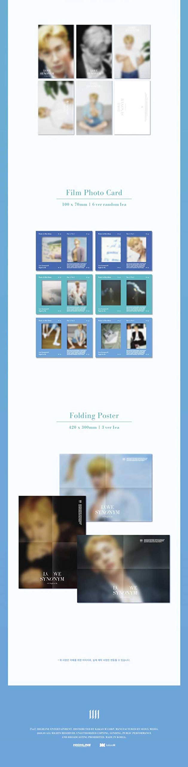 Monsta X Wonho 'Love Synonym #1. Right For Me' 1st Mini Album (56p Photo Book + 32p Lyrics Book + Sticker + Photo Card) | K-Pop Collectible for Fans, Gift Idea, Music Lovers | Perfect for Concerts, Birthday Presents, Display Collections