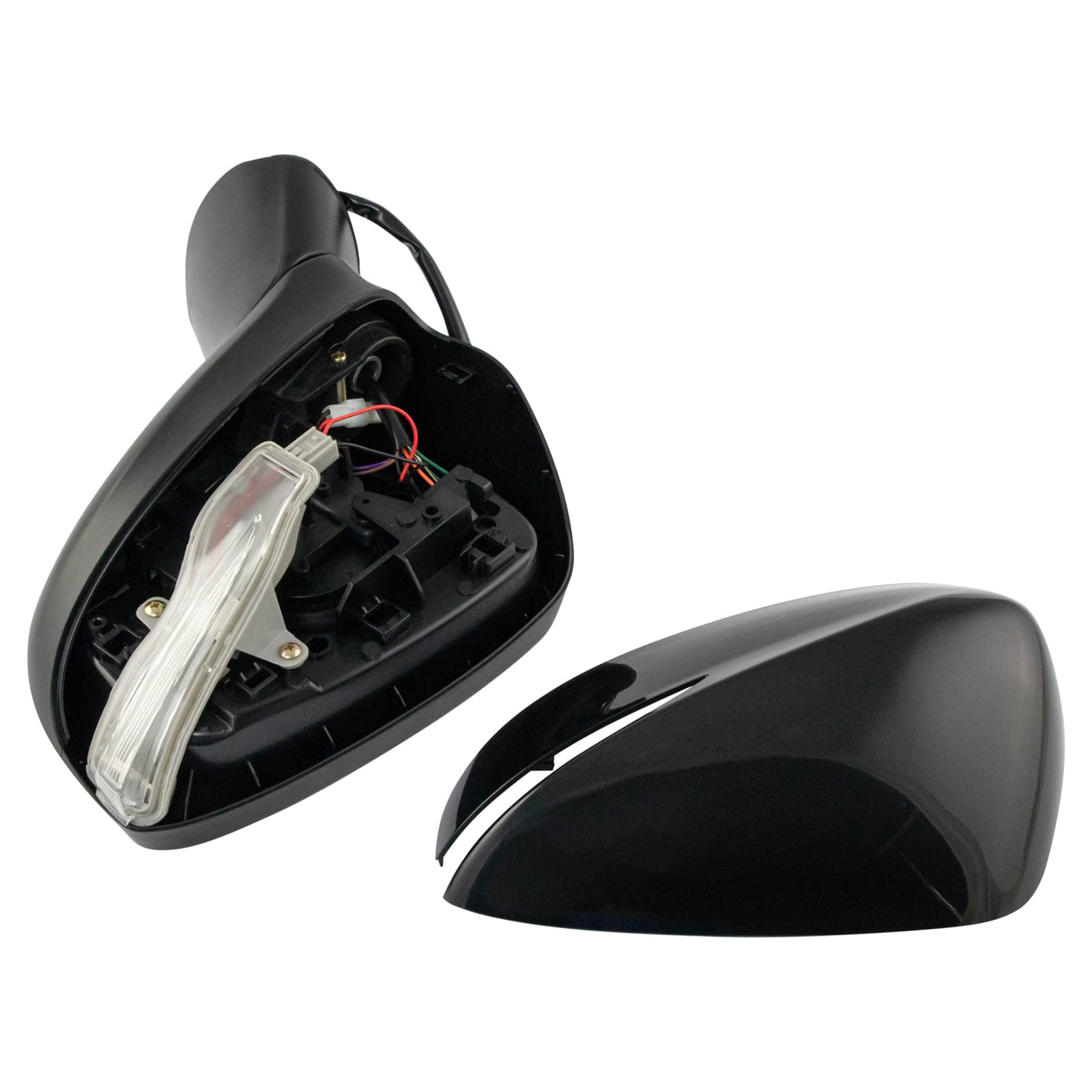 TRQ Left Side Mirror with Blind Spot Indicator - Compatible with 2015-2016 Mazda CX-5 (MA1320214) - No Heat - Perfect for Safe Lane Changes & Parking Assistance