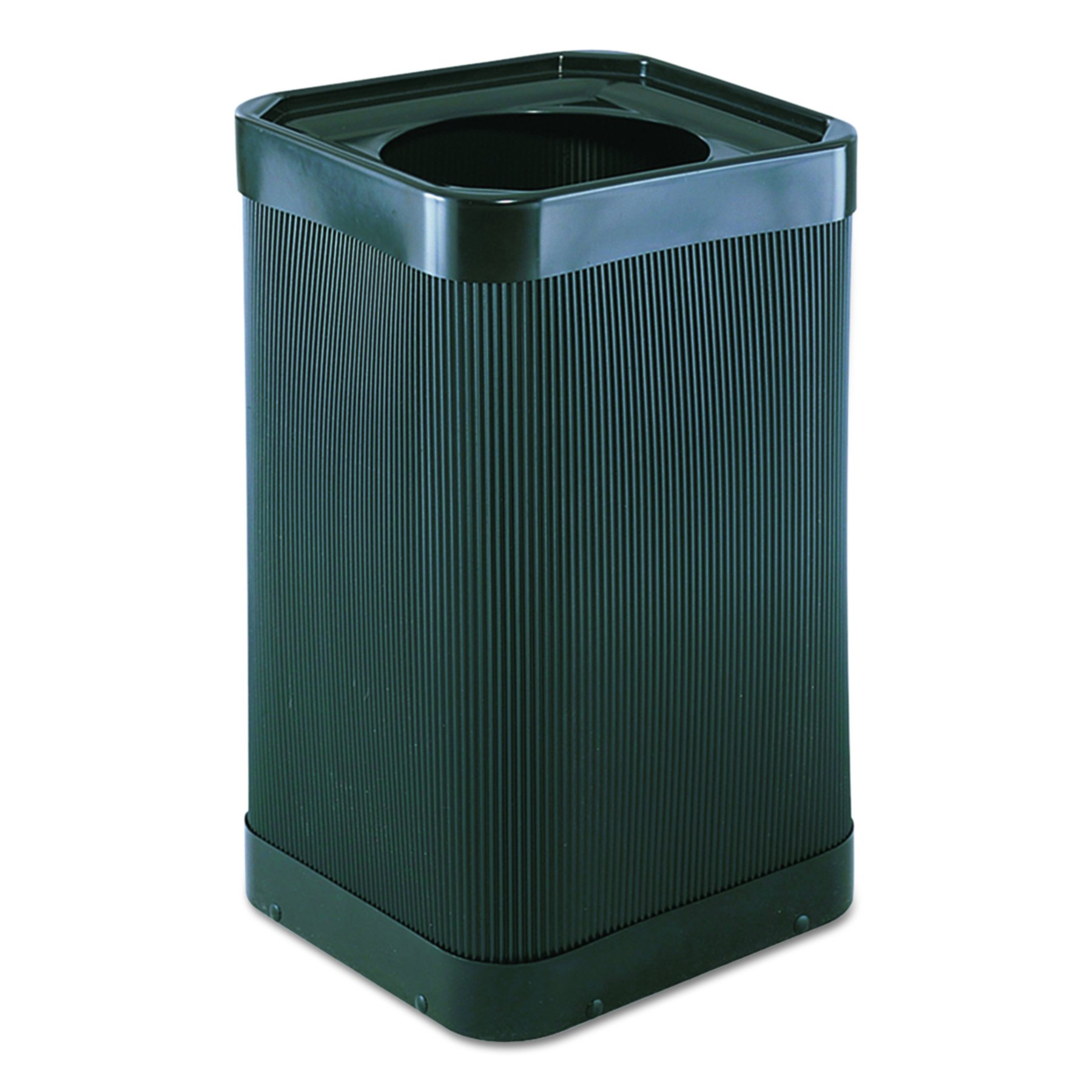 Safco 9790BL 38-Gallon Heavy-Duty Trash Can - Black, Impact & Water Resistant - Ideal for Offices, Warehouses & Outdoor Use