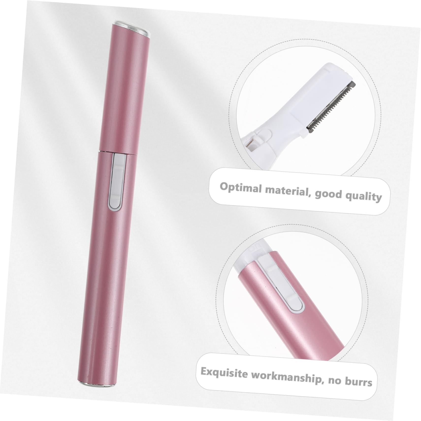 FOMIYES Electric Eyebrow Trimmer - Painless Hair Removal for Women, Mini Facial & Body Shaver, Rechargeable Epilator for Smooth Skin - Perfect for Eyebrows, Upper Lip, Chin & Bikini Line (Pink)