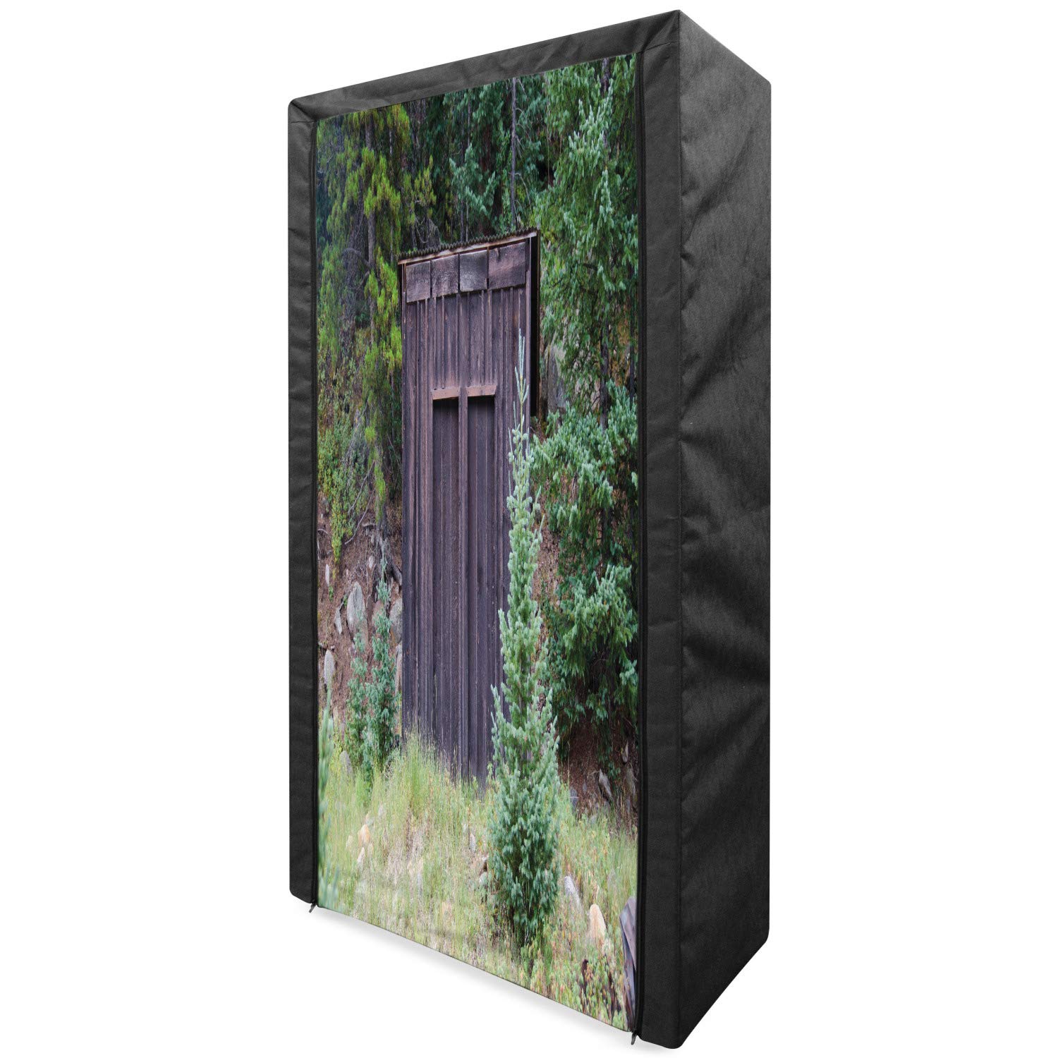 Ambesonne Portable Fabric Wardrobe with Shelves - 33.5