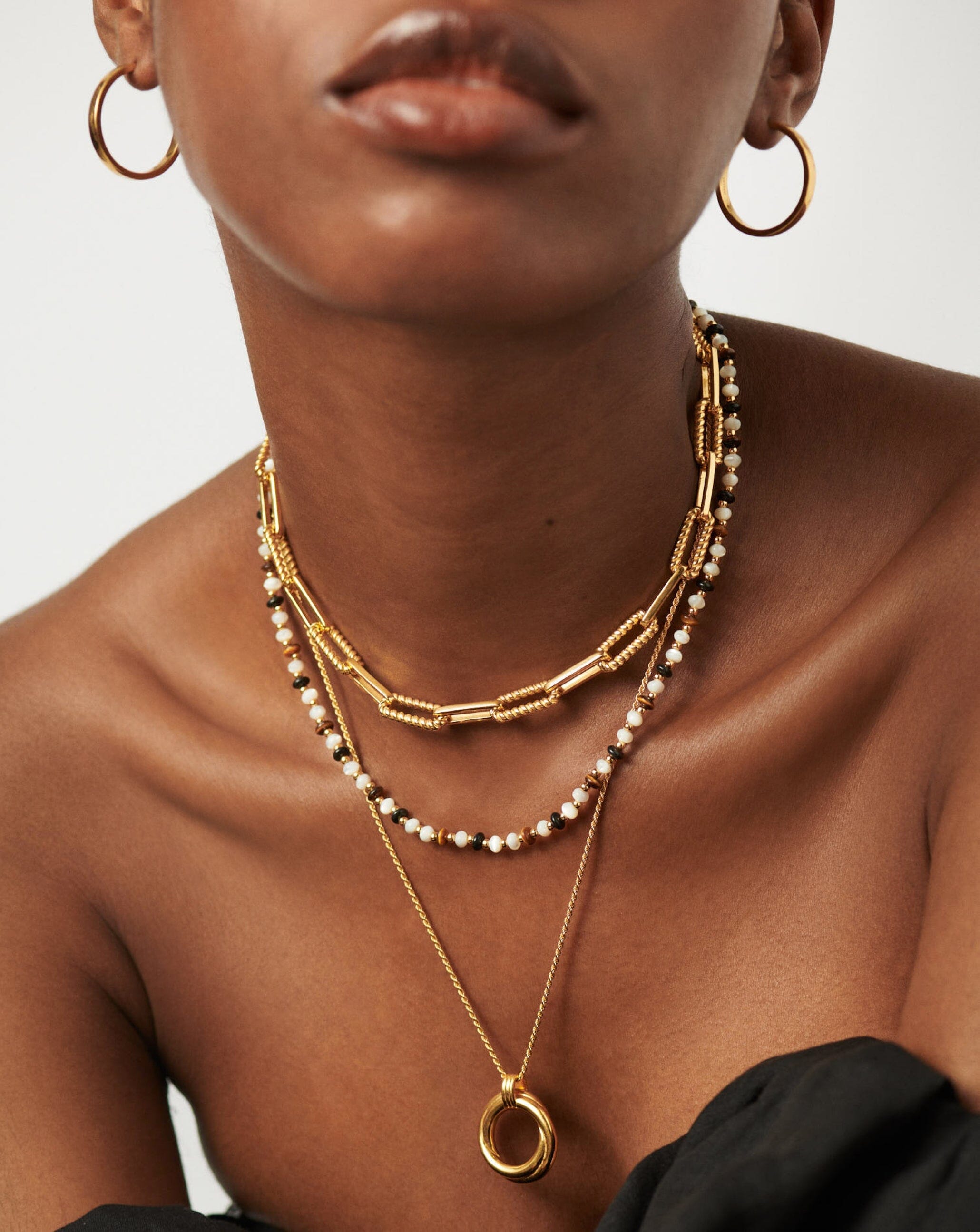 Savi Pearl & Gemstone Beaded Necklace - 18k Gold Plated Multi-Color Jewelry for Women | Elegant Gift for Birthday, Anniversary & Special Occasions