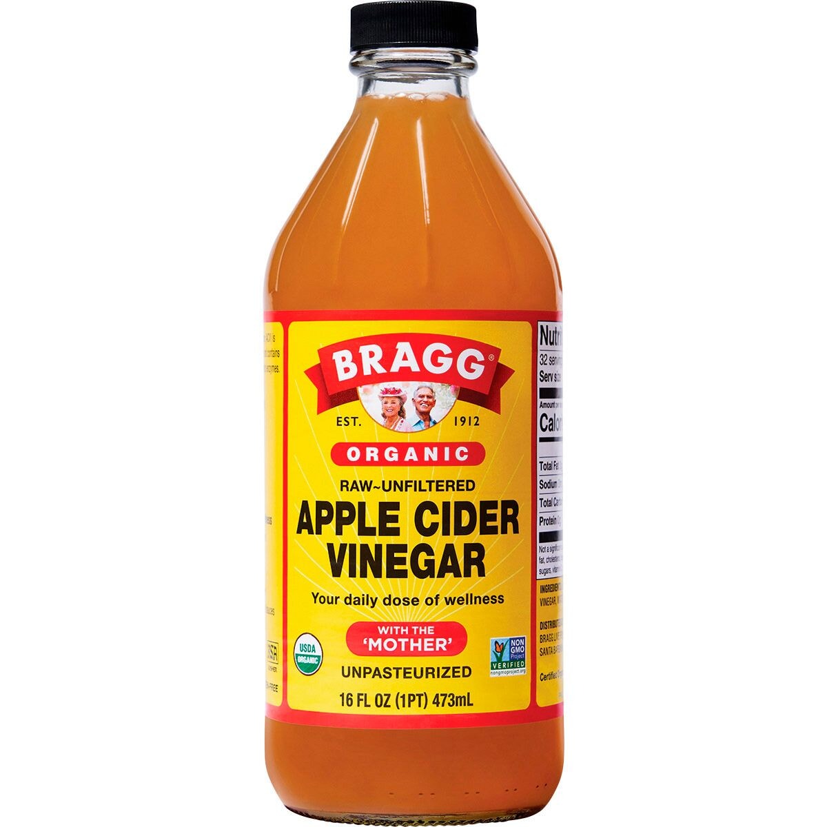 Bragg Organic Apple Cider Vinegar with Mother - Raw, Unfiltered, Gluten-Free - Supports Digestion & Weight Loss - Perfect for Salad Dressings, Detox Drinks & Home Remedies