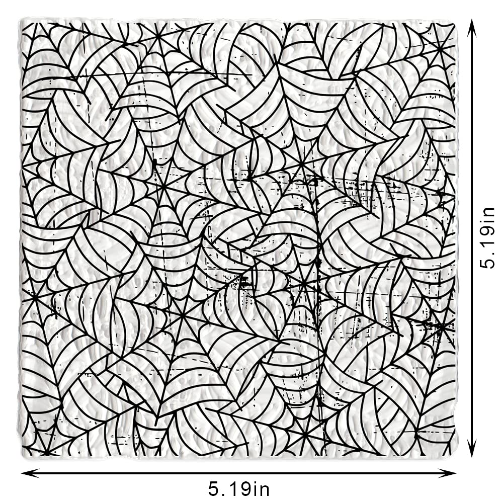 Halloween Spider Web Clear Stamps for Card Making - Transparent Rubber Stamps for DIY Scrapbooking, Bullet Journal, Handmade Crafts & Notebook Decoration | Perfect for Halloween Party Invitations, Spooky Decor & Creative Projects