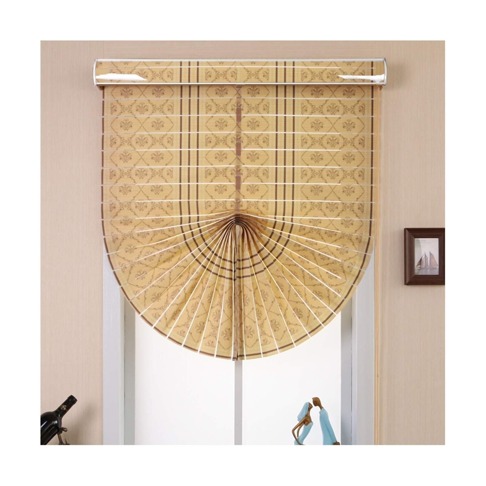 GDMING Liftable Roman Shades - Customizable Tie Up Window Curtains, Polyester Sunshade Roller Blinds for Sun Protection & Dust Proof - Office, Living Room, Bedroom (100x250cm, Color A)
