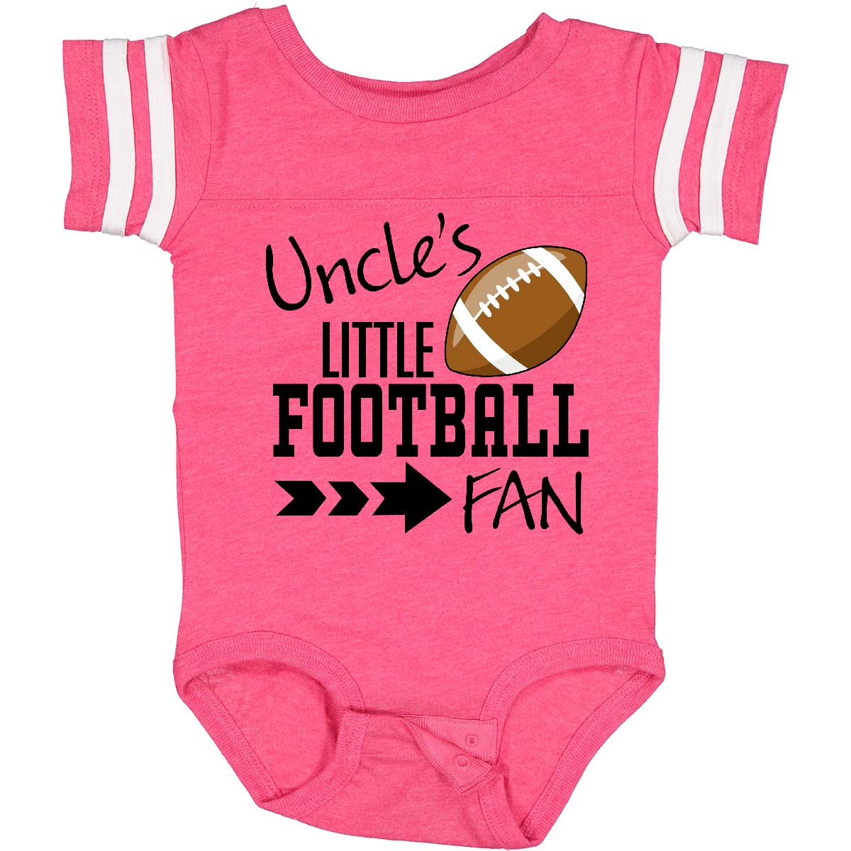 Inktastic Uncle's Little Football Fan Baby Bodysuit - Cute Infant Onesie for Game Day, Sports Fan Gifts, Newborn Football Outfit - Perfect for NFL Parties, Family Gatherings & Photo Shoots