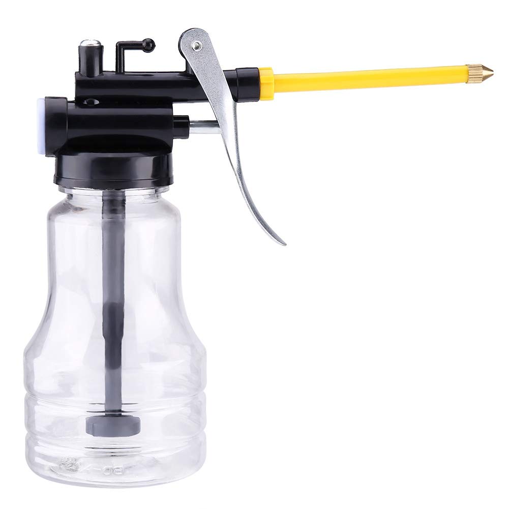250cc Transparent High Pressure Oiler - Manual Lubrication Oil Can Bottle with Flexible Nozzle | Perfect for Automotive, Industrial Machinery & Bike Maintenance