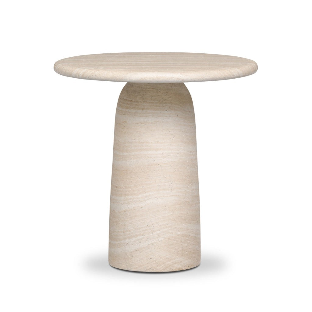 Janice End Table - Modern Side Table with Sand Striae Finish for Living Room, Bedroom & Office - Perfect for Coffee, Books & Decor