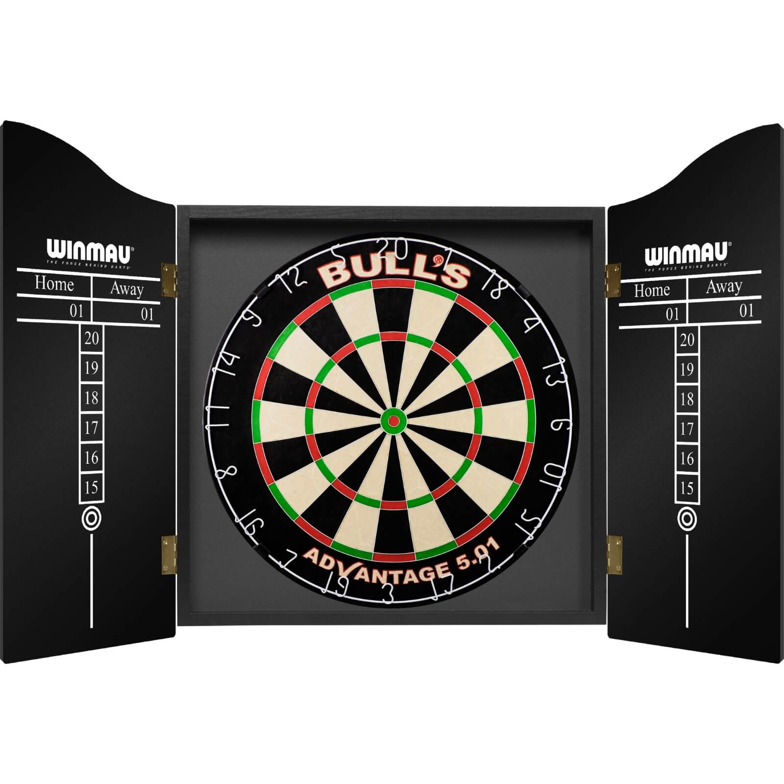 Winmau Rosewood Dartboard Cabinet & Dartboard Set - Professional Bristle Dartboard with Cabinet for Home, Bar, or Game Room - Perfect for Darts Enthusiasts & Pub Entertainment